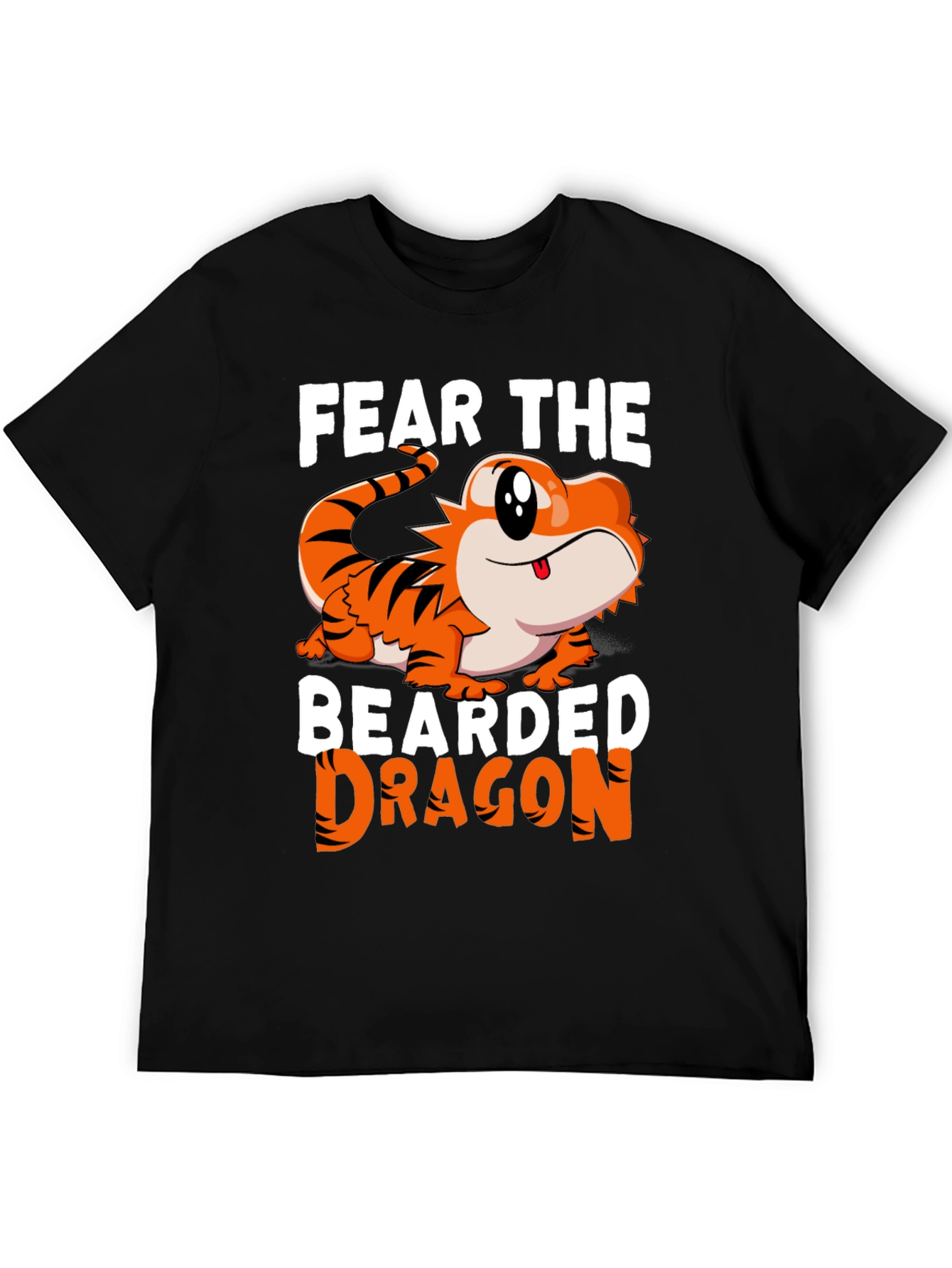 Fear The Bearded Dragon T-Shirt Funny Pet Reptile Tee