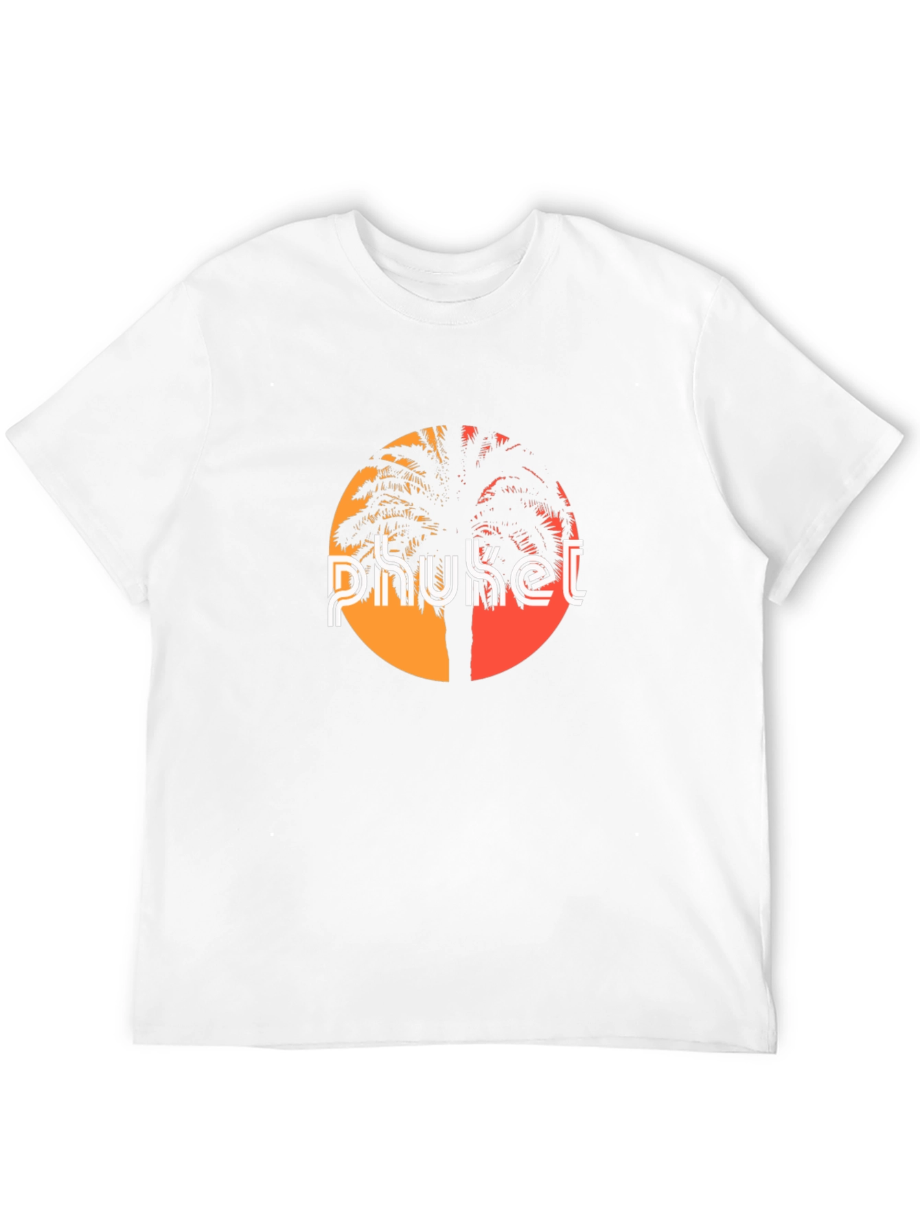 Phuket Palm Tree Graphic Tee - Tropical Island Style