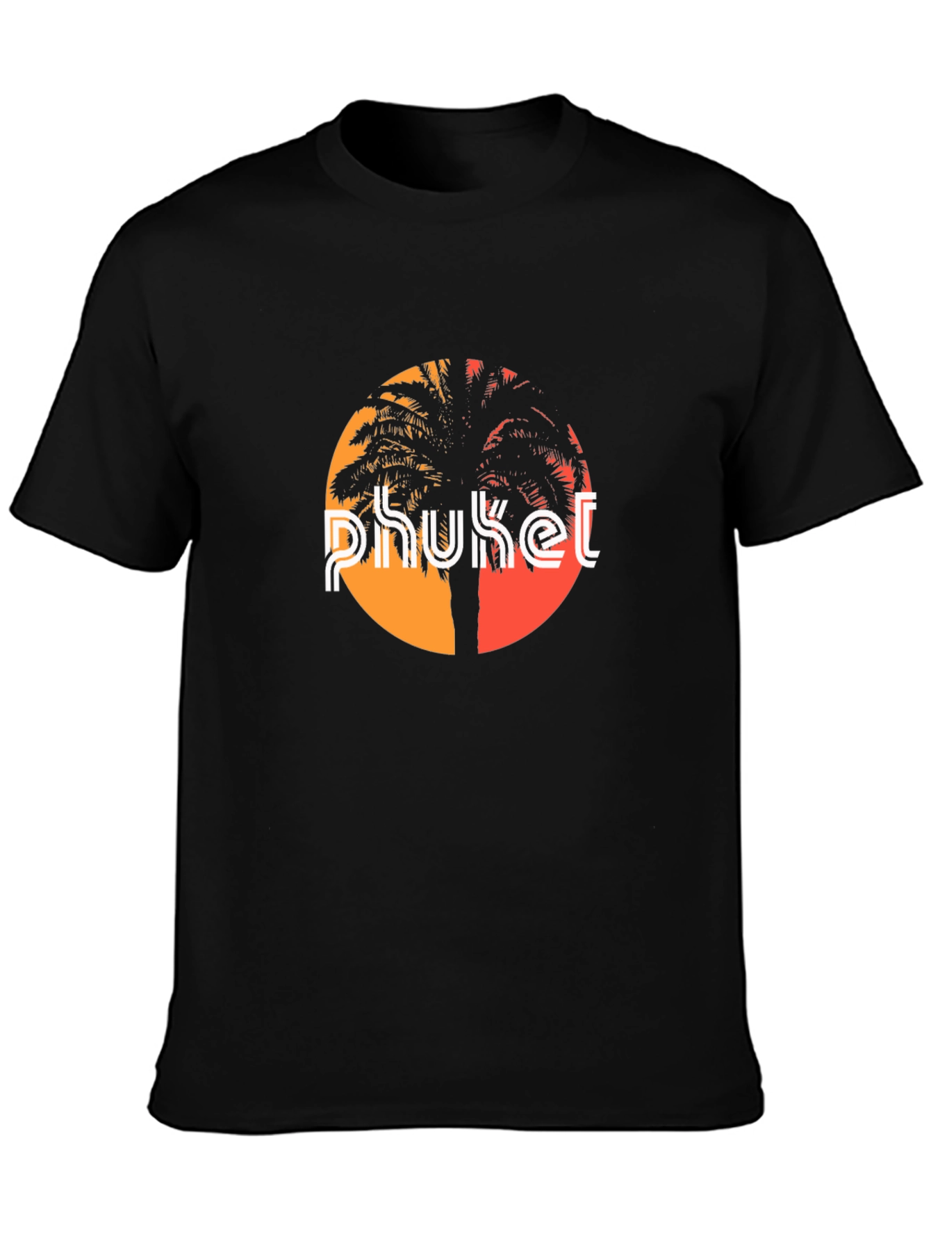 Phuket Palm Tree Graphic Tee - Tropical Island Style