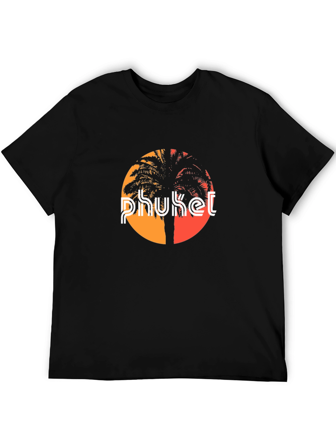 Phuket Palm Tree Graphic Tee - Tropical Island Style