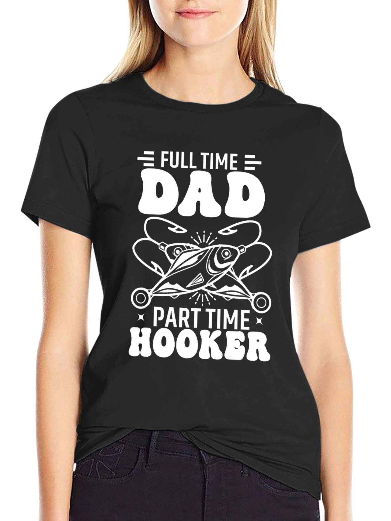 Dad Part Time Hooker Fishing T-Shirt