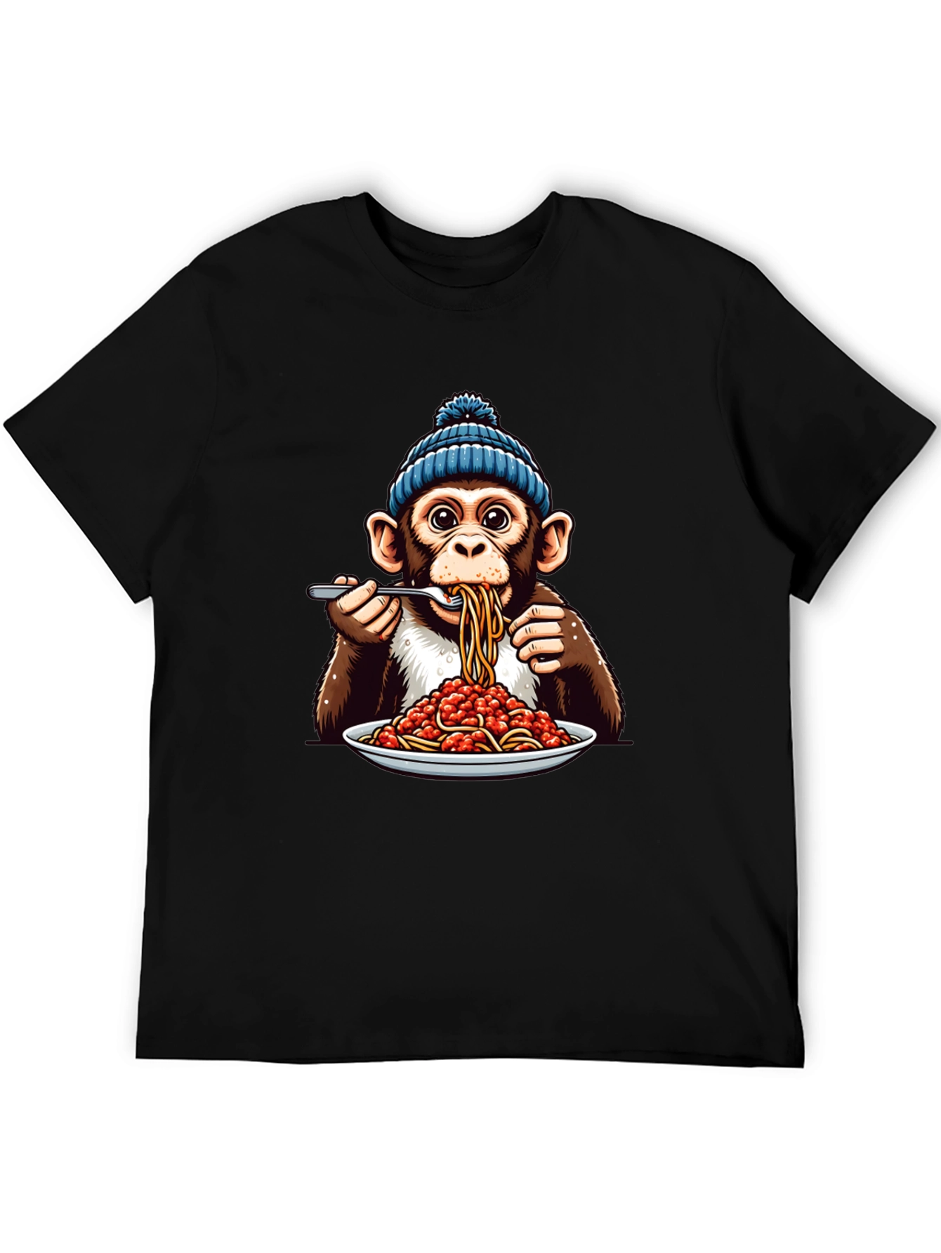 Monkey Eating Spaghetti T-Shirt