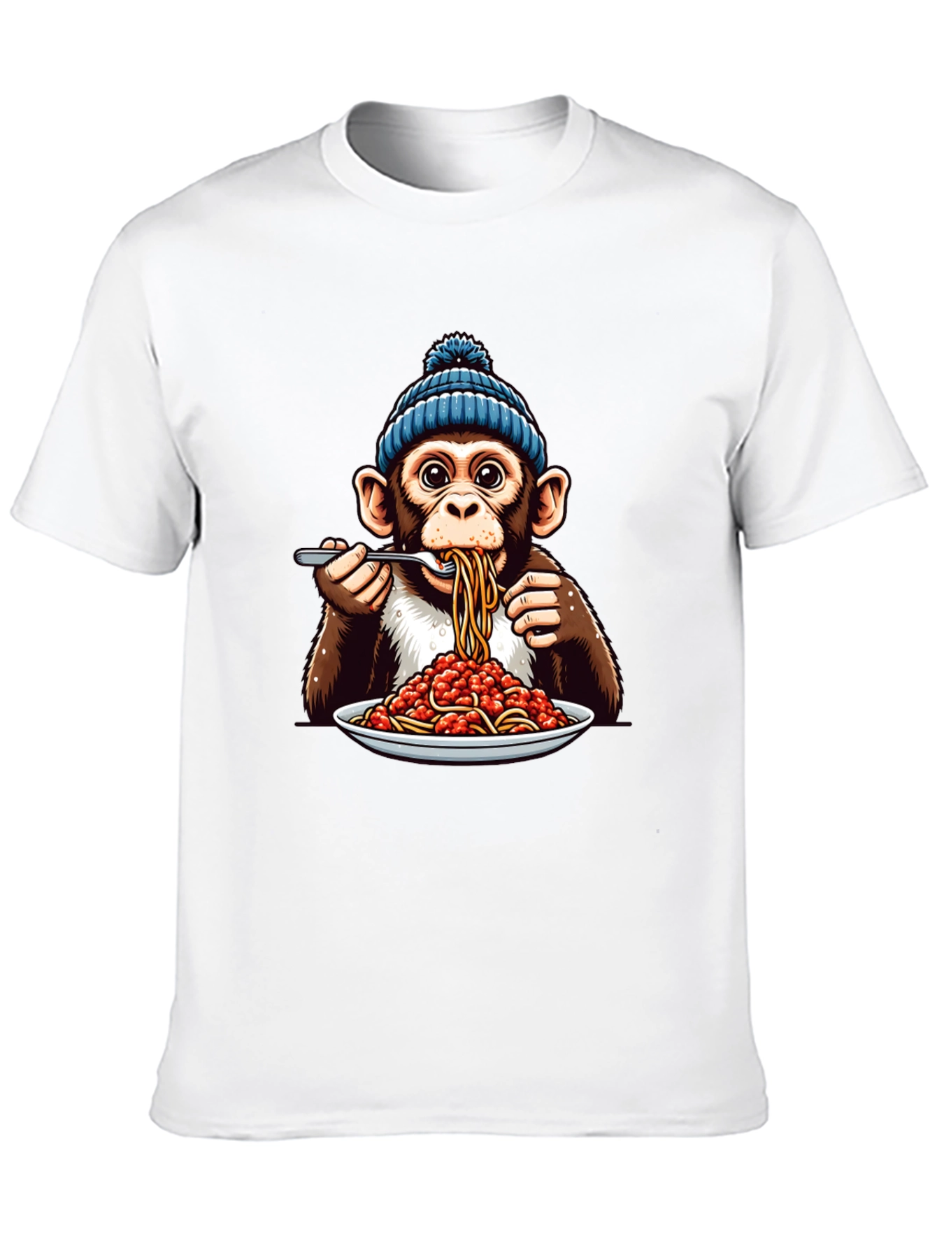 Monkey Eating Spaghetti T-Shirt
