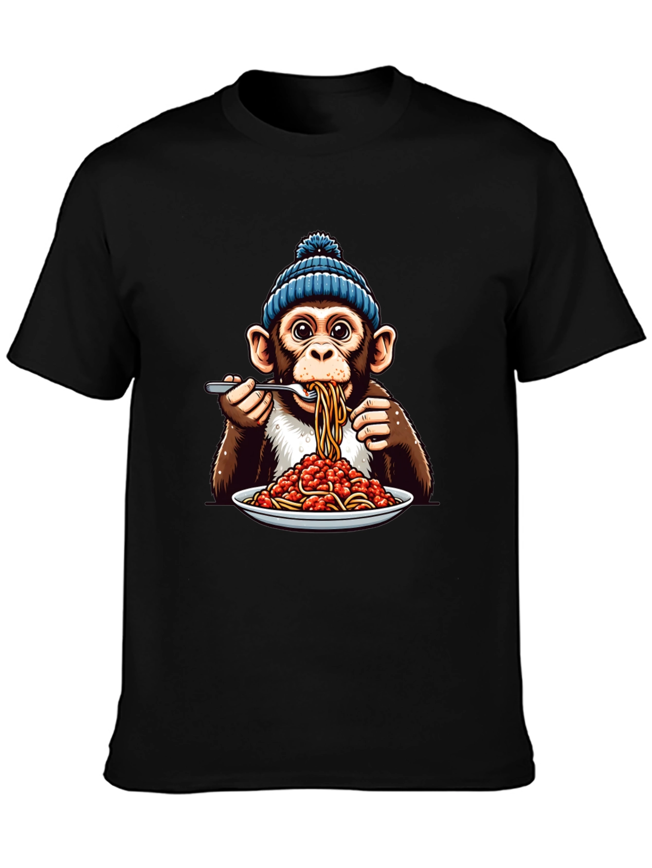 Monkey Eating Spaghetti T-Shirt