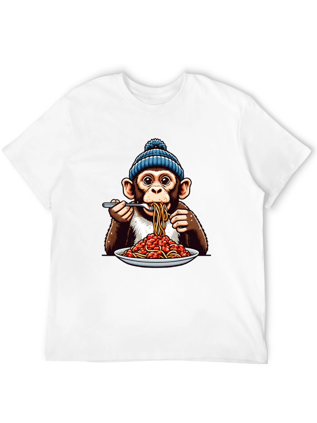 Monkey Eating Spaghetti T-Shirt