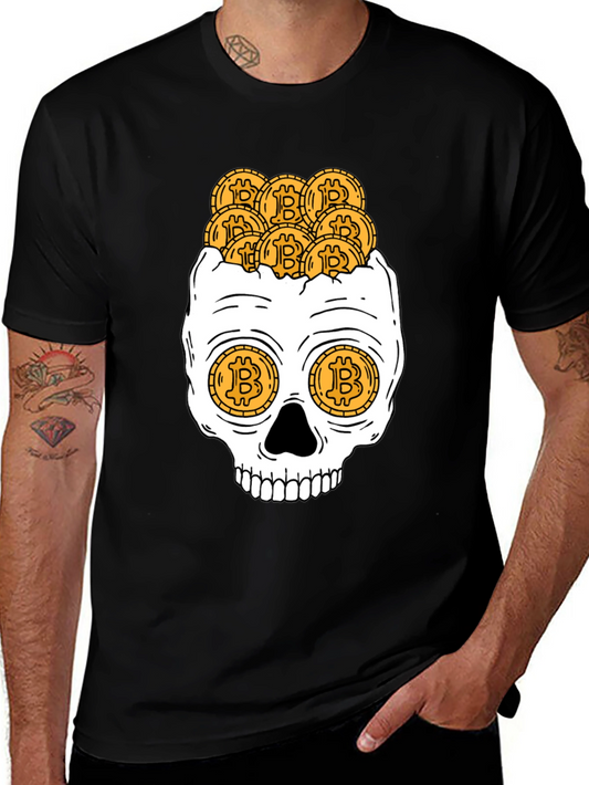 Bitcoin Skull Graphic Tee