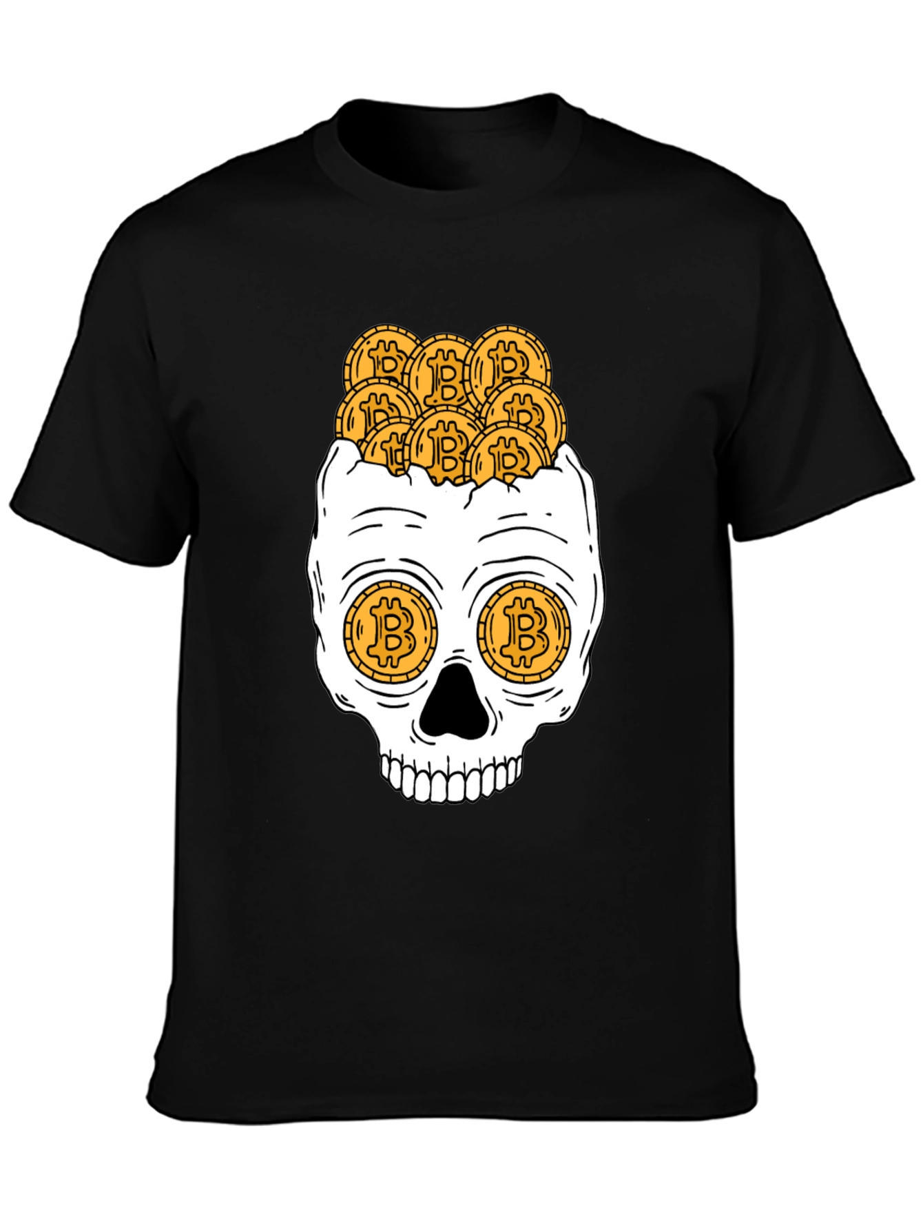 Bitcoin Skull Graphic Tee