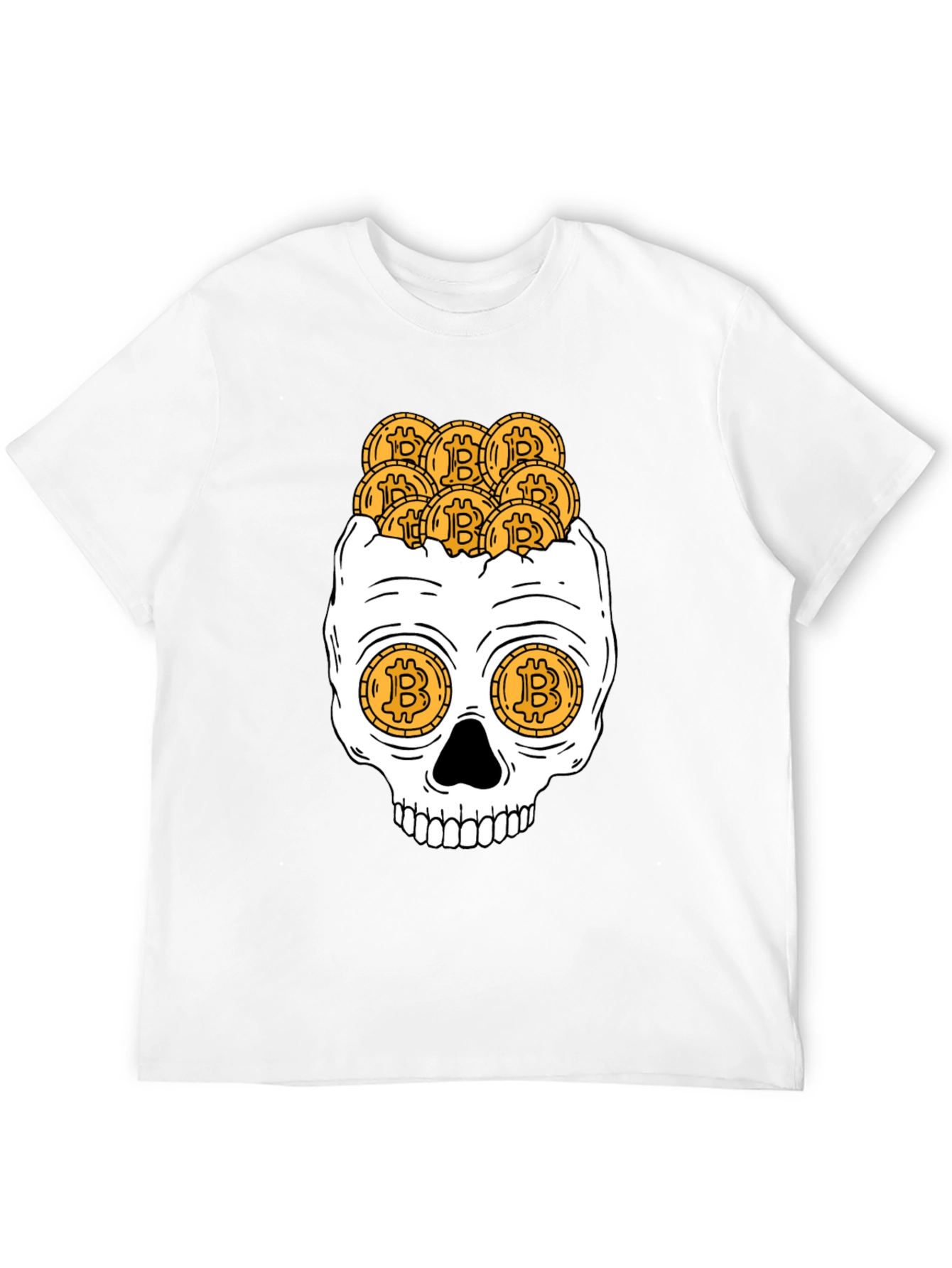 Bitcoin Skull Graphic Tee