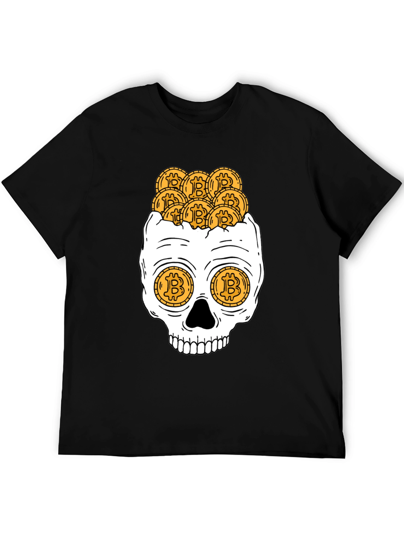 Bitcoin Skull Graphic Tee
