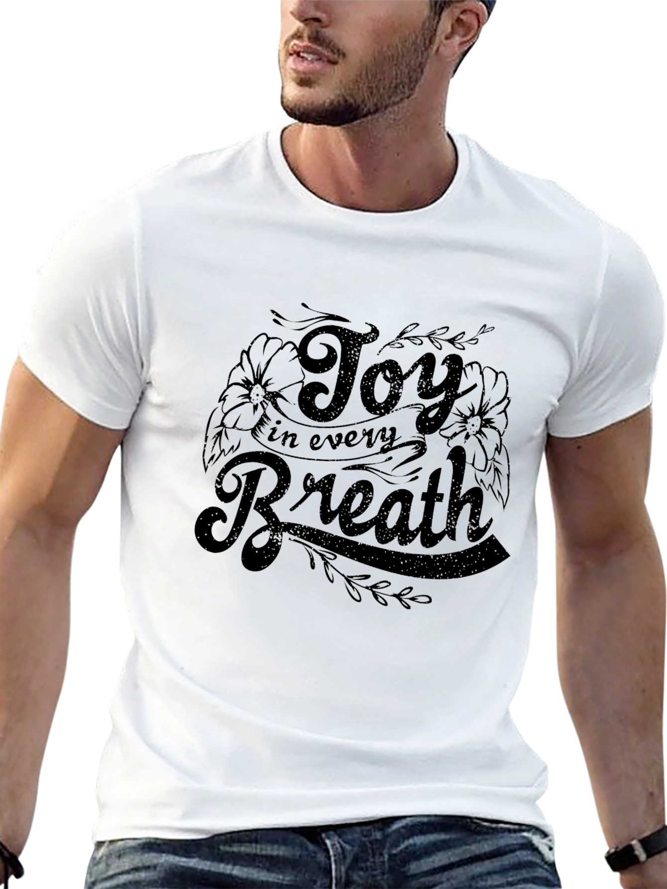 Joy in Every Breath Graphic Tee - Black