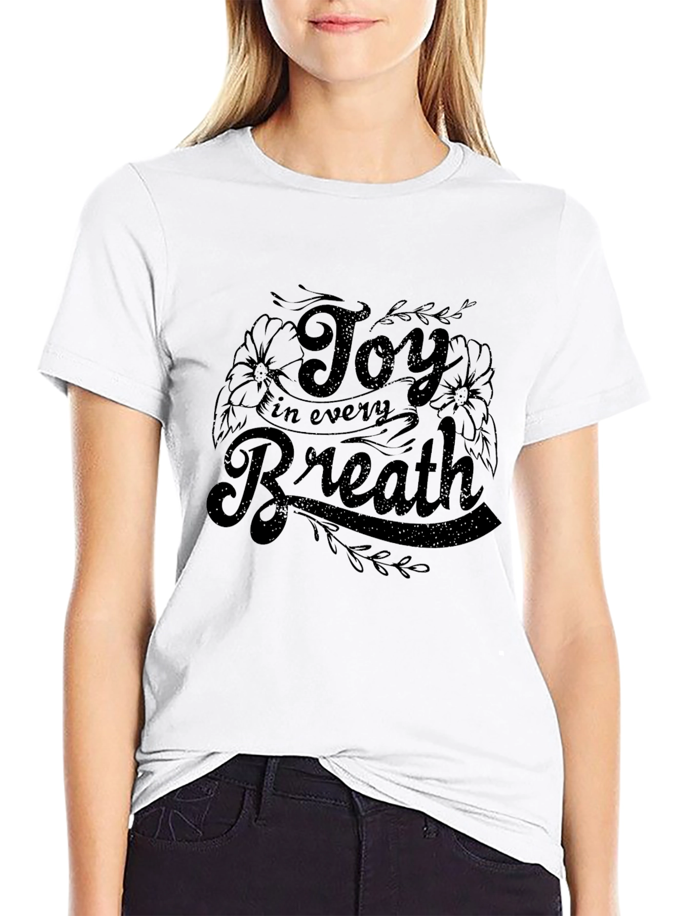 Joy in Every Breath Graphic Tee - Black