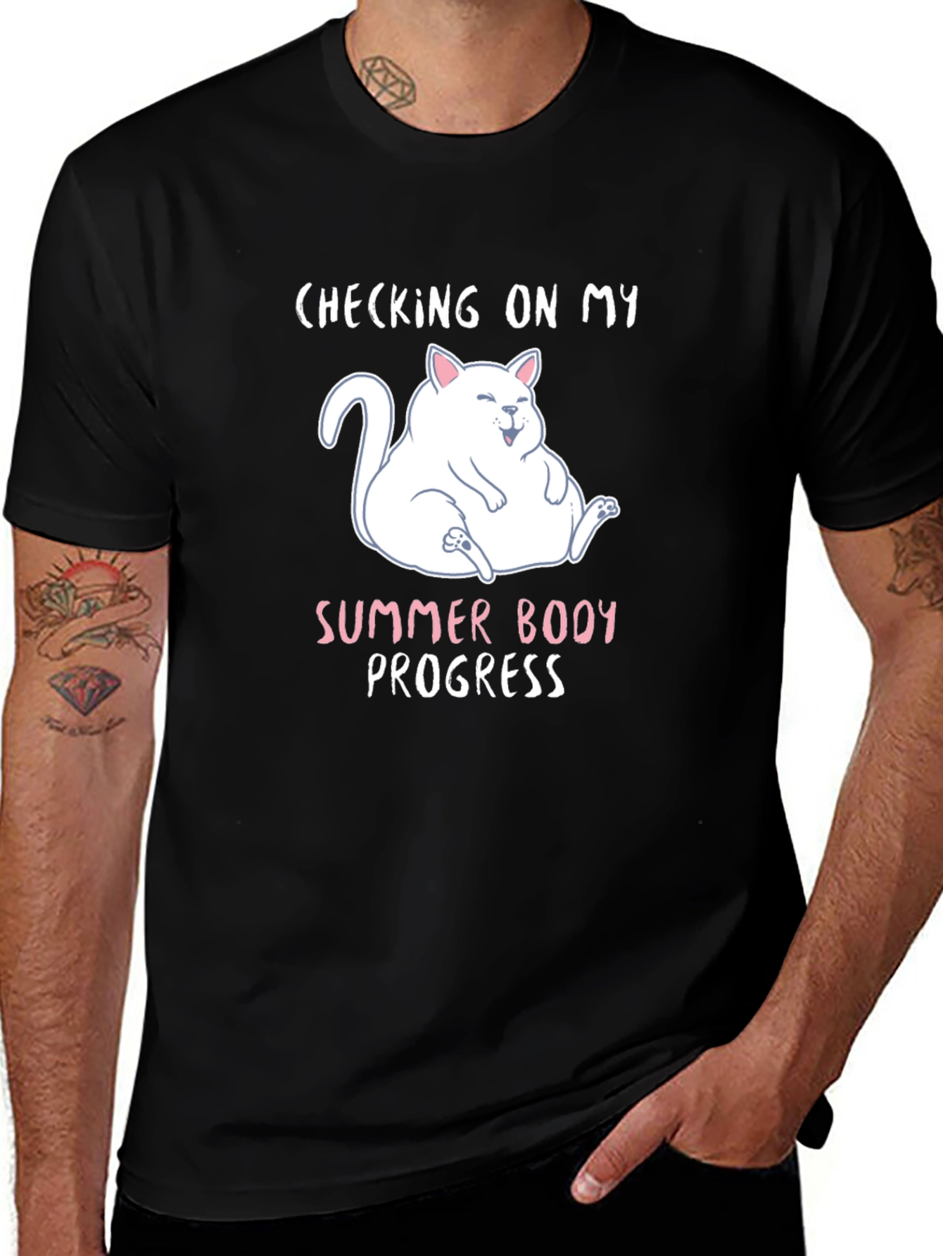 Funny Cat Summer Body T-Shirt