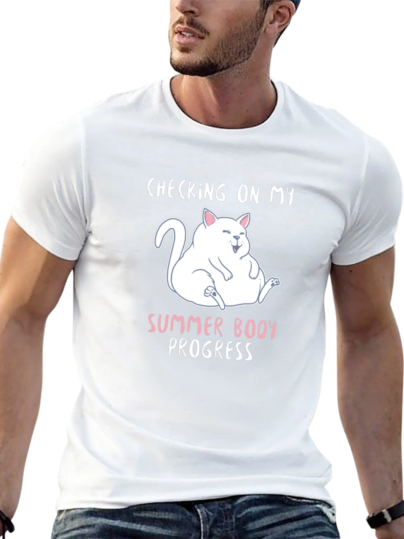 Funny Cat Summer Body T-Shirt