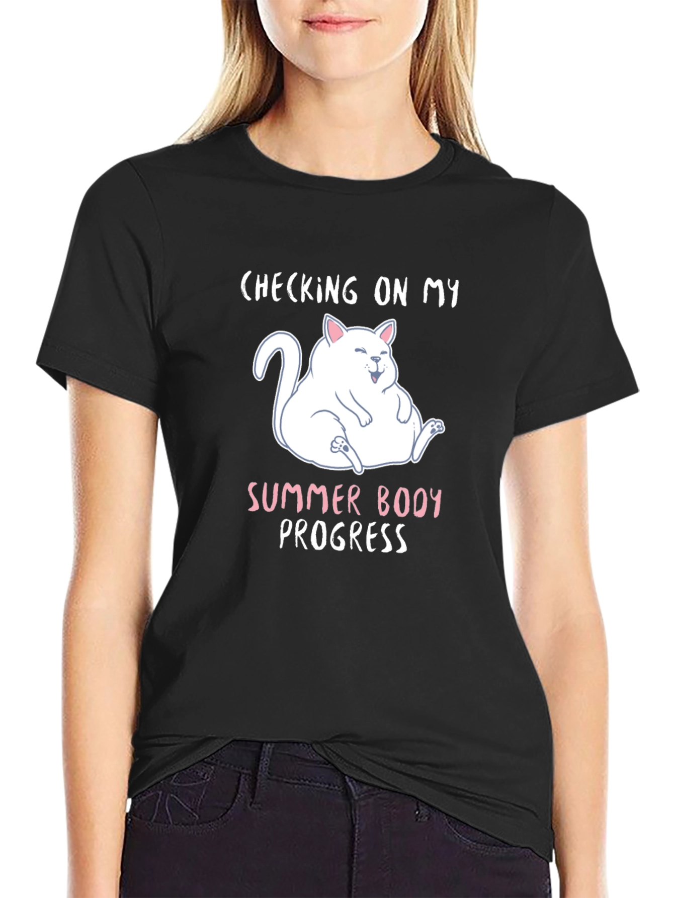 Funny Cat Summer Body T-Shirt