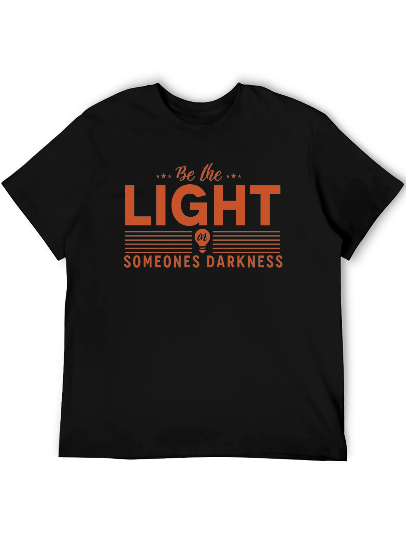 Be The Light Graphic Tee - Inspiring Black T-Shirt