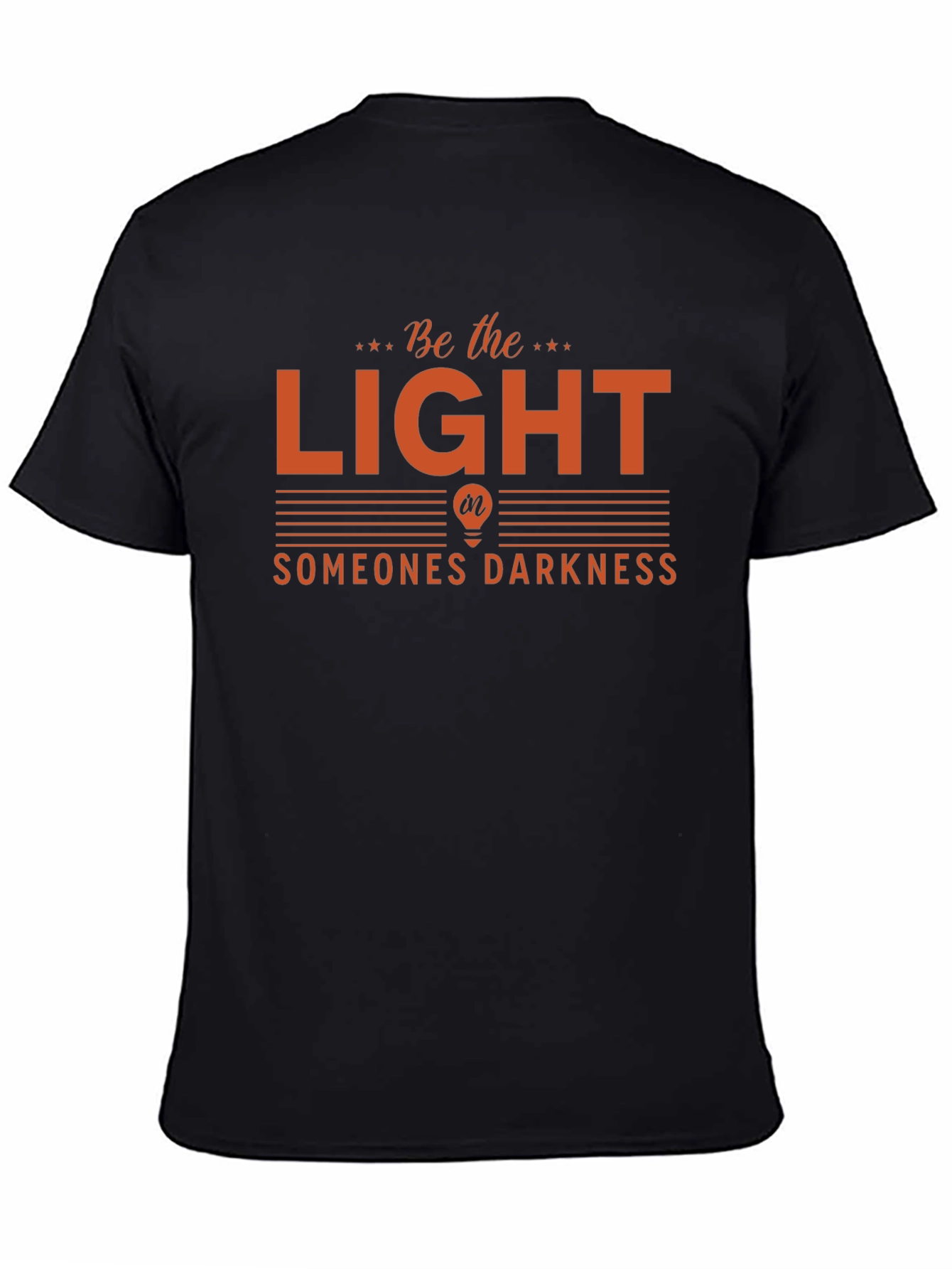 Be The Light Graphic Tee - Inspiring Black T-Shirt