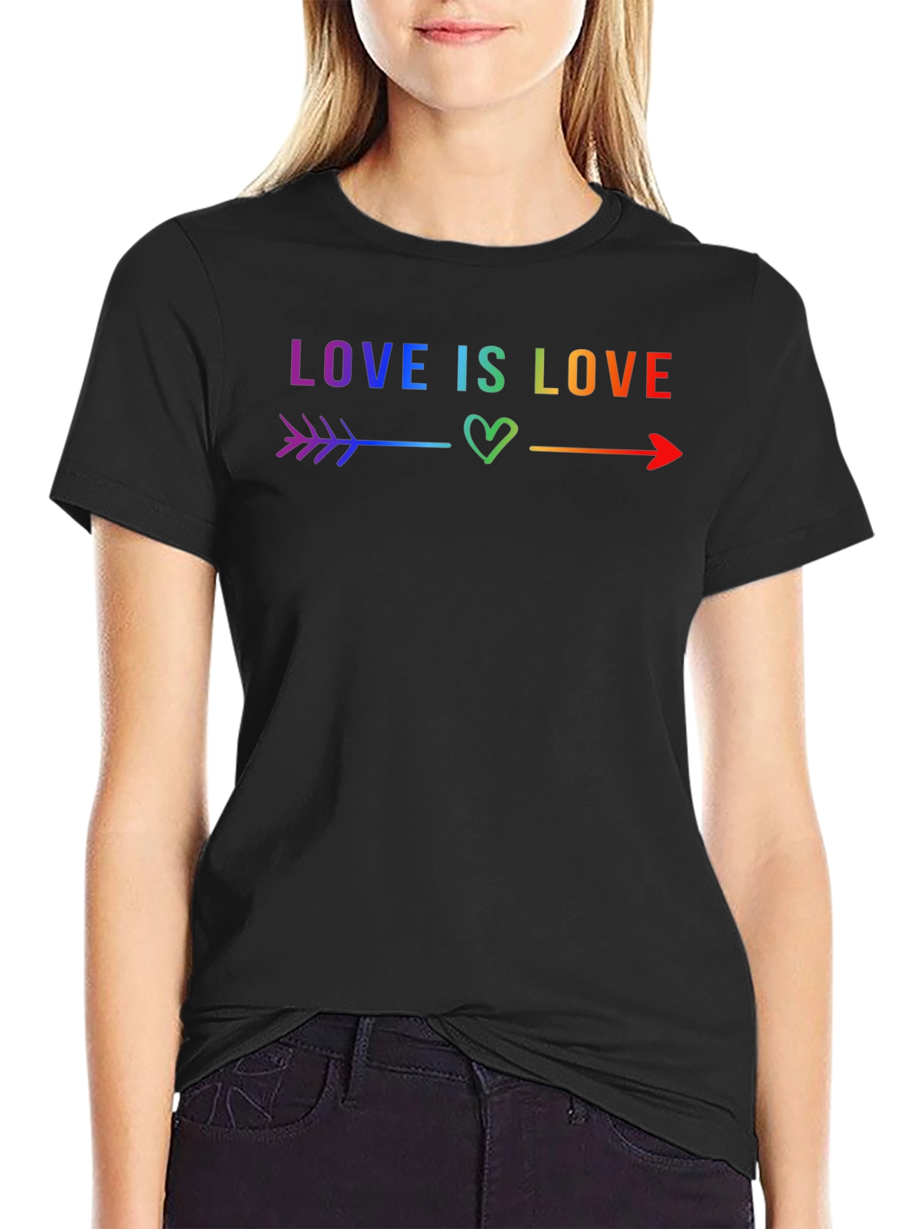 Love Is Love LGBTQ+ Rainbow Arrow T-Shirt
