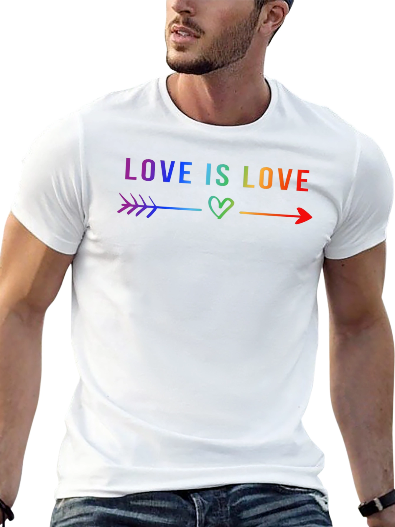 Love Is Love LGBTQ+ Rainbow Arrow T-Shirt