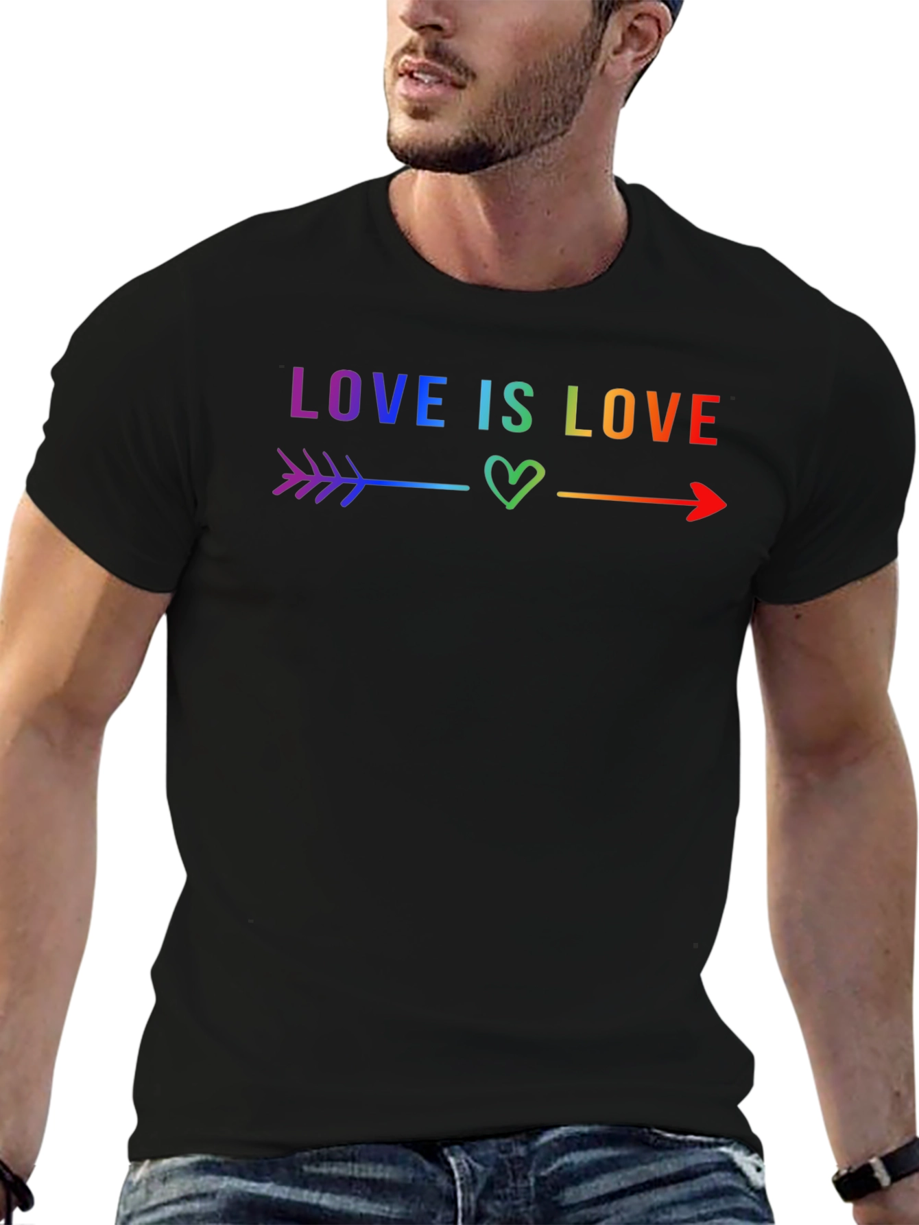 Love Is Love LGBTQ+ Rainbow Arrow T-Shirt