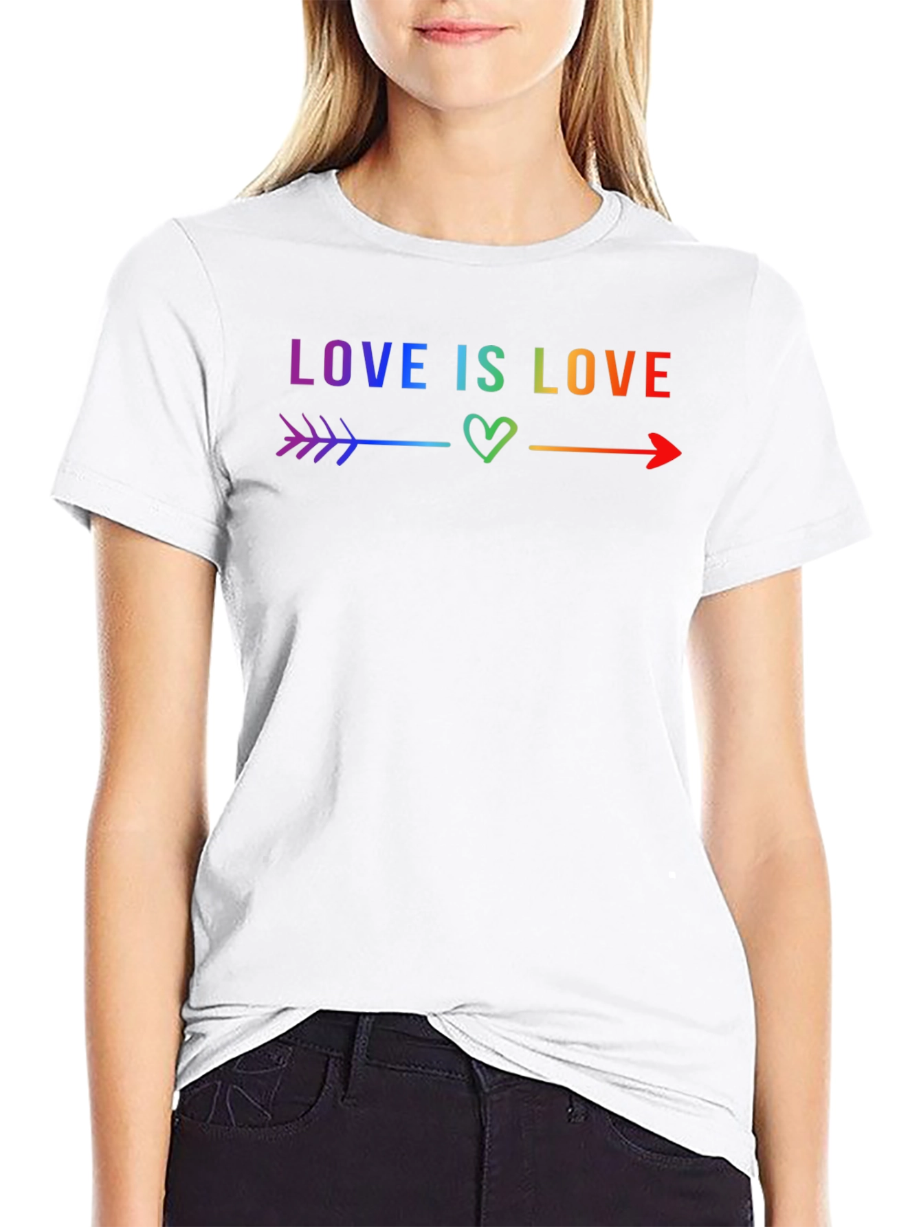 Love Is Love LGBTQ+ Rainbow Arrow T-Shirt