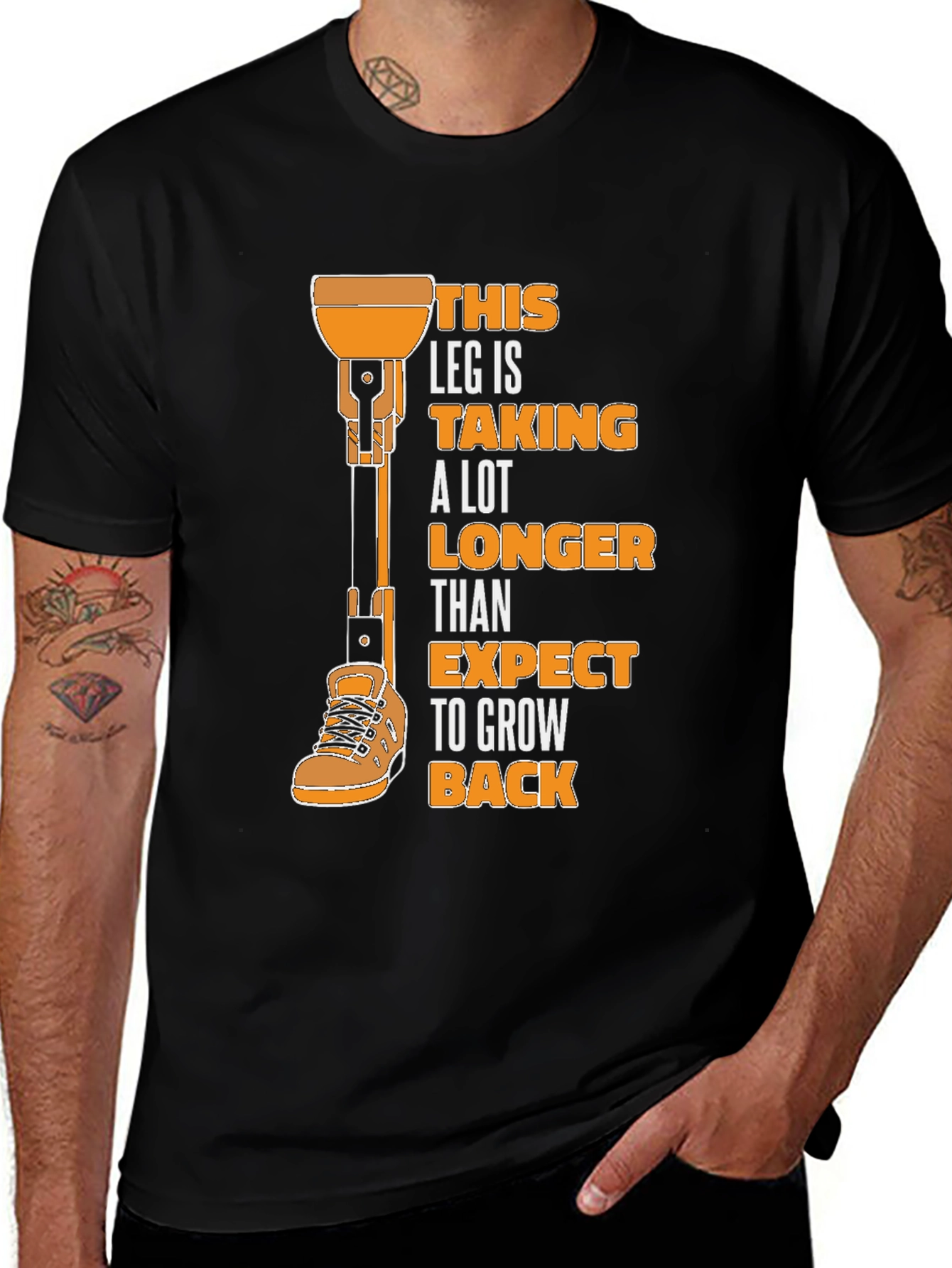 Funny Prosthetic Leg Humor T-Shirt