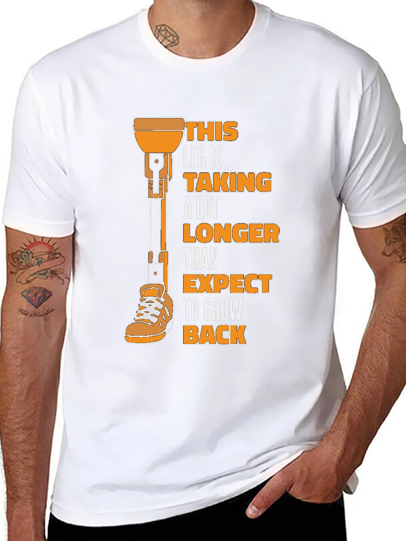 Funny Prosthetic Leg Humor T-Shirt