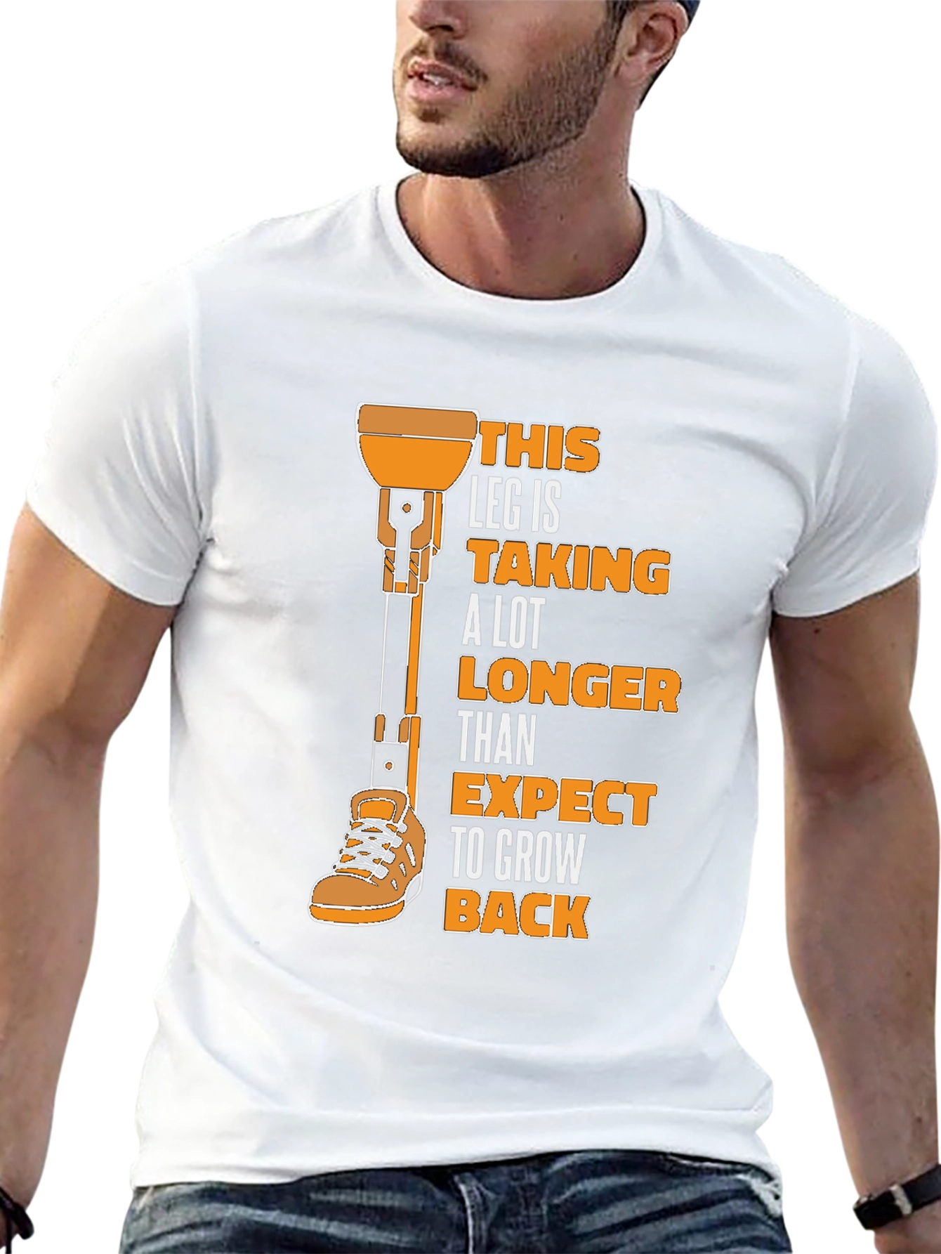 Funny Prosthetic Leg Humor T-Shirt