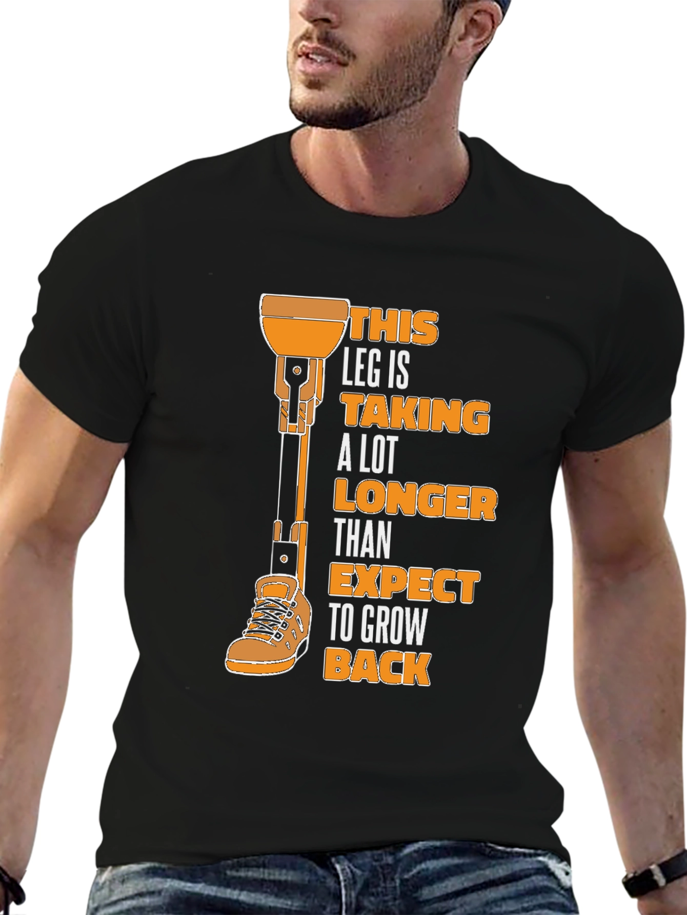 Funny Prosthetic Leg Humor T-Shirt