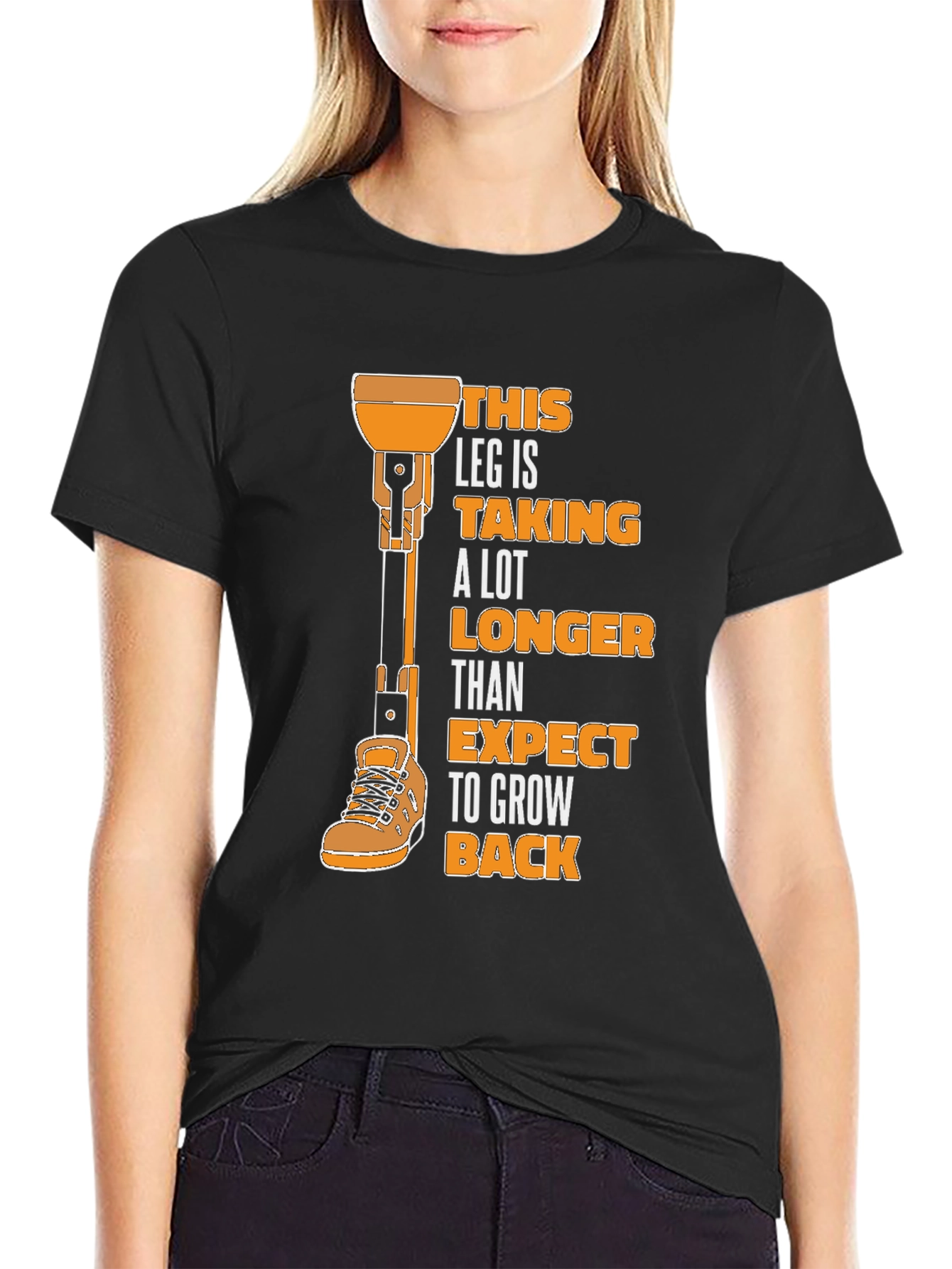 Funny Prosthetic Leg Humor T-Shirt