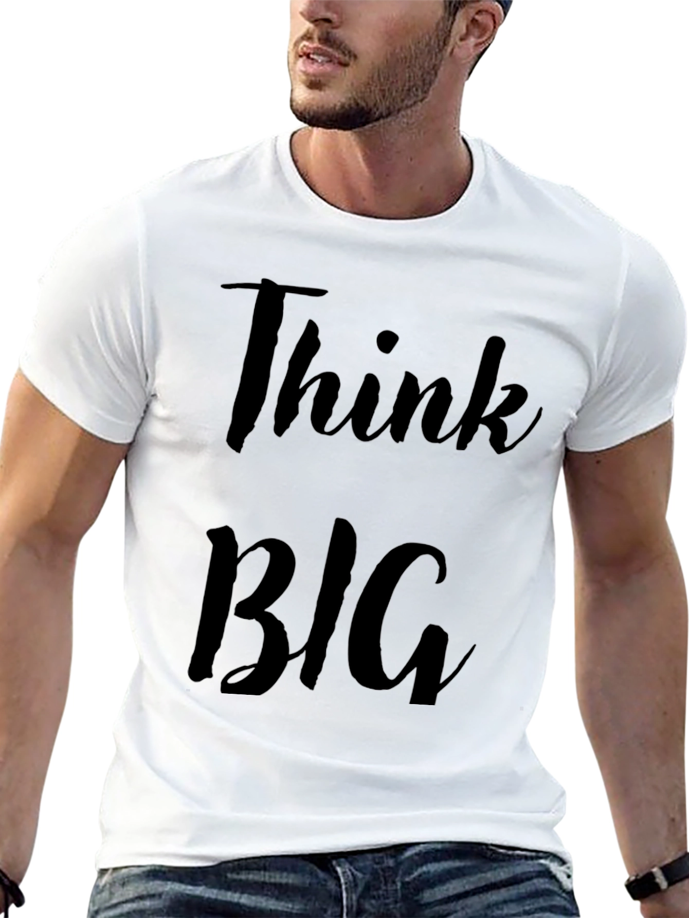 Think BIG Black Graphic Tee