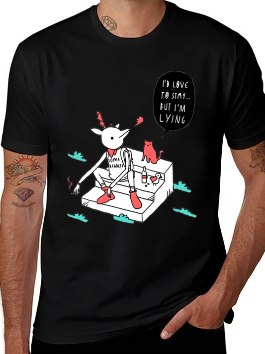 Regretful Deer T-Shirt: Id Love to Stay