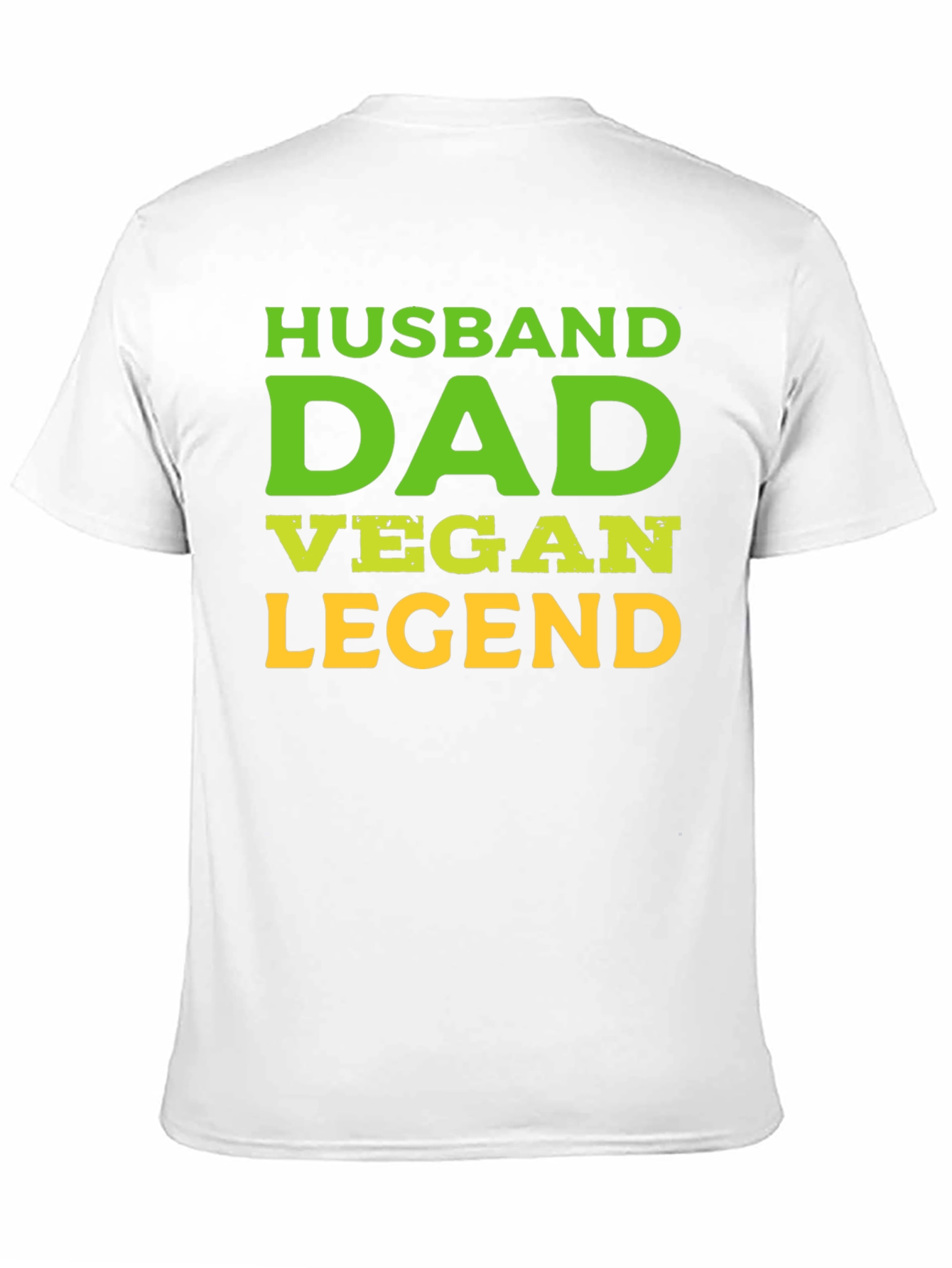 Husband Dad Vegan Legend Black Graphic Tee