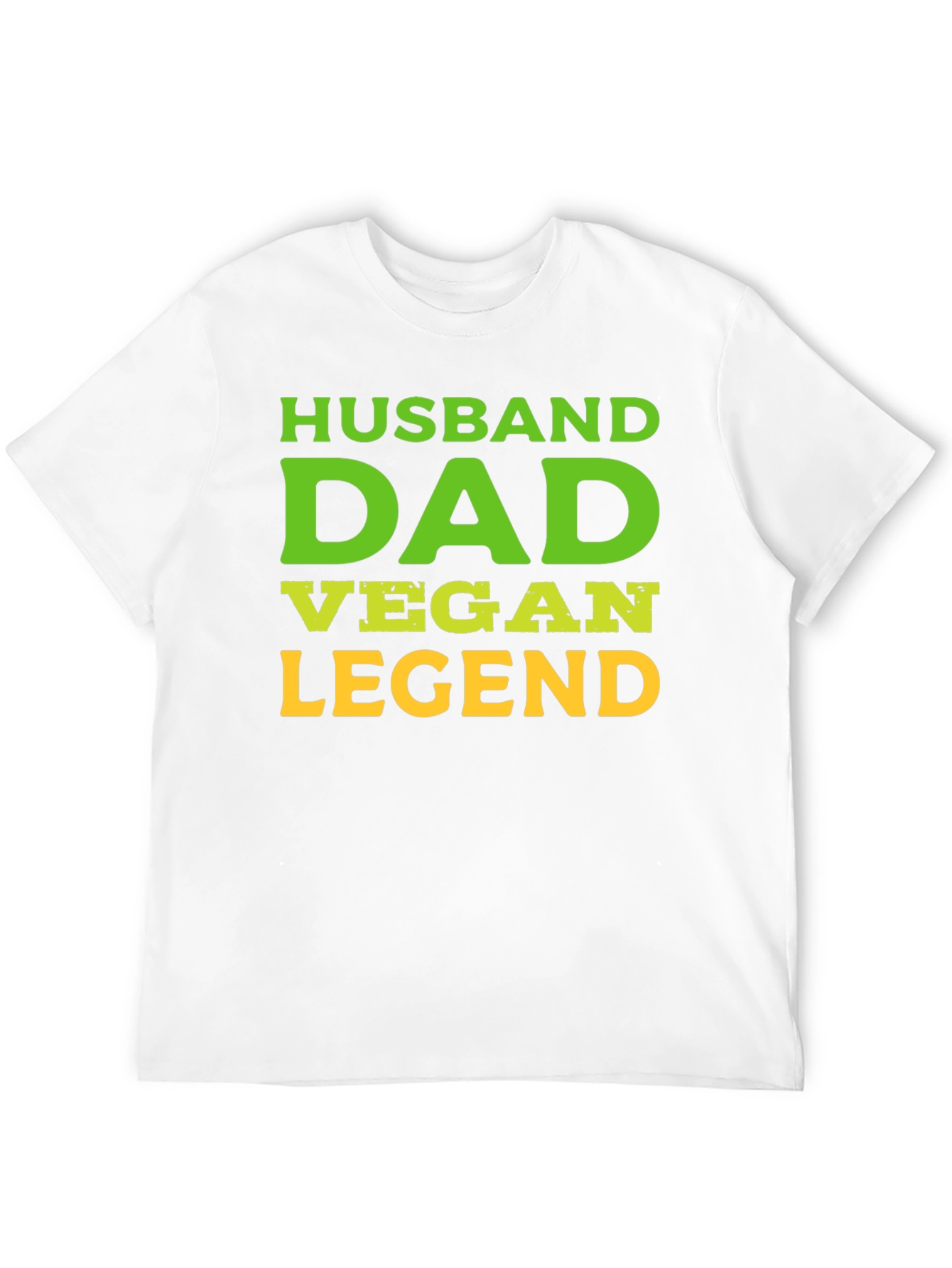 Husband Dad Vegan Legend Black Graphic Tee