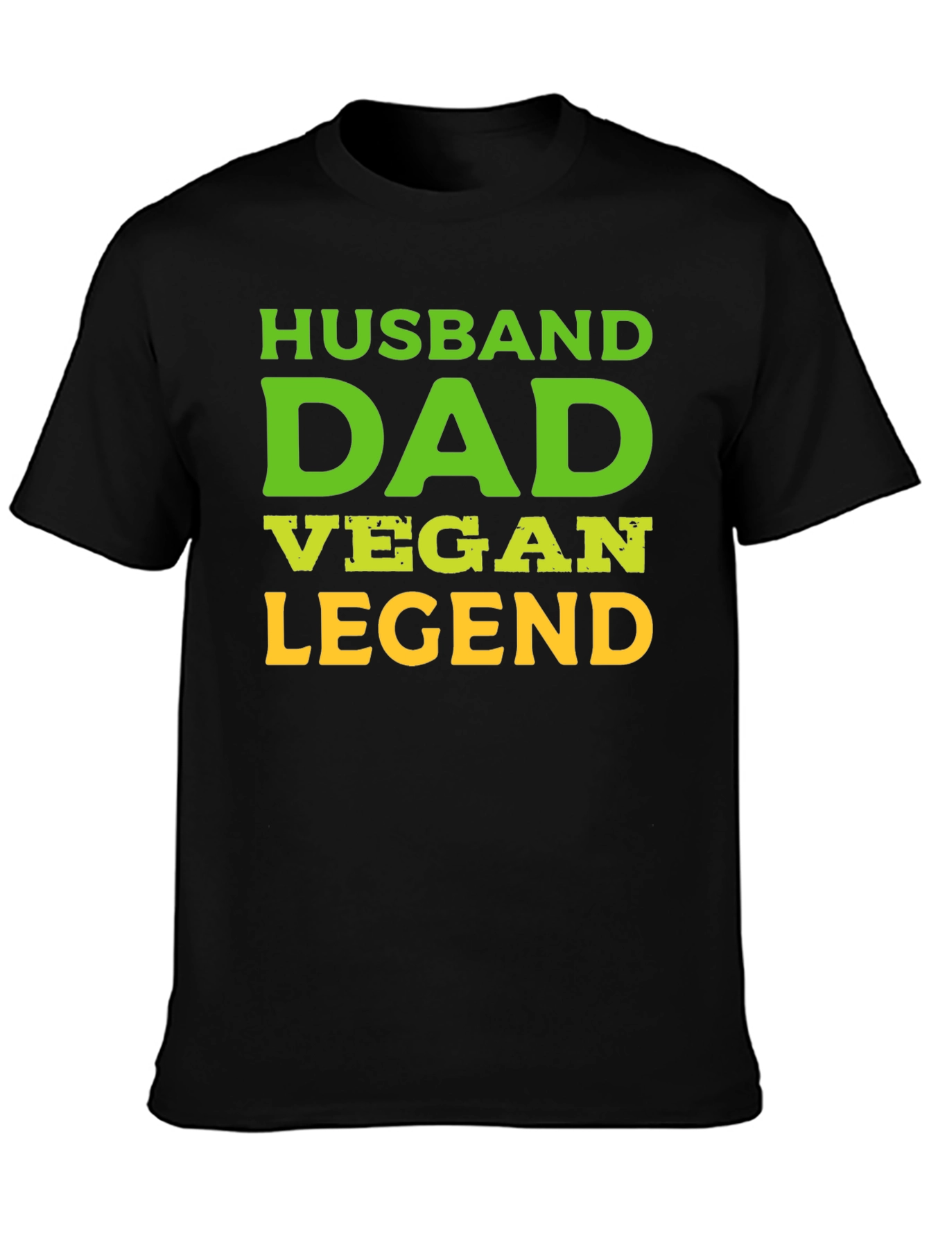 Husband Dad Vegan Legend Black Graphic Tee