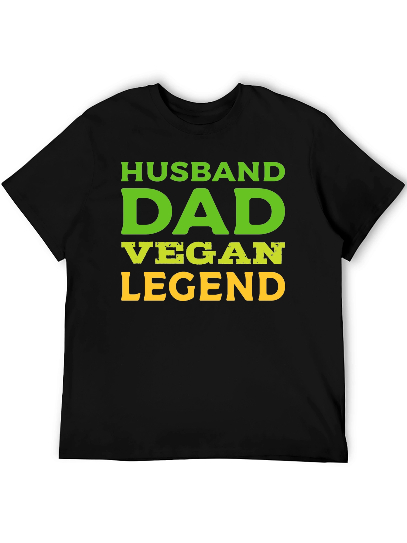 Husband Dad Vegan Legend Black Graphic Tee