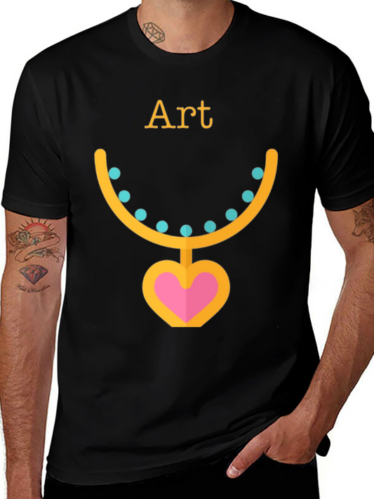 Art Necklace T-Shirt - Black Graphic Tee