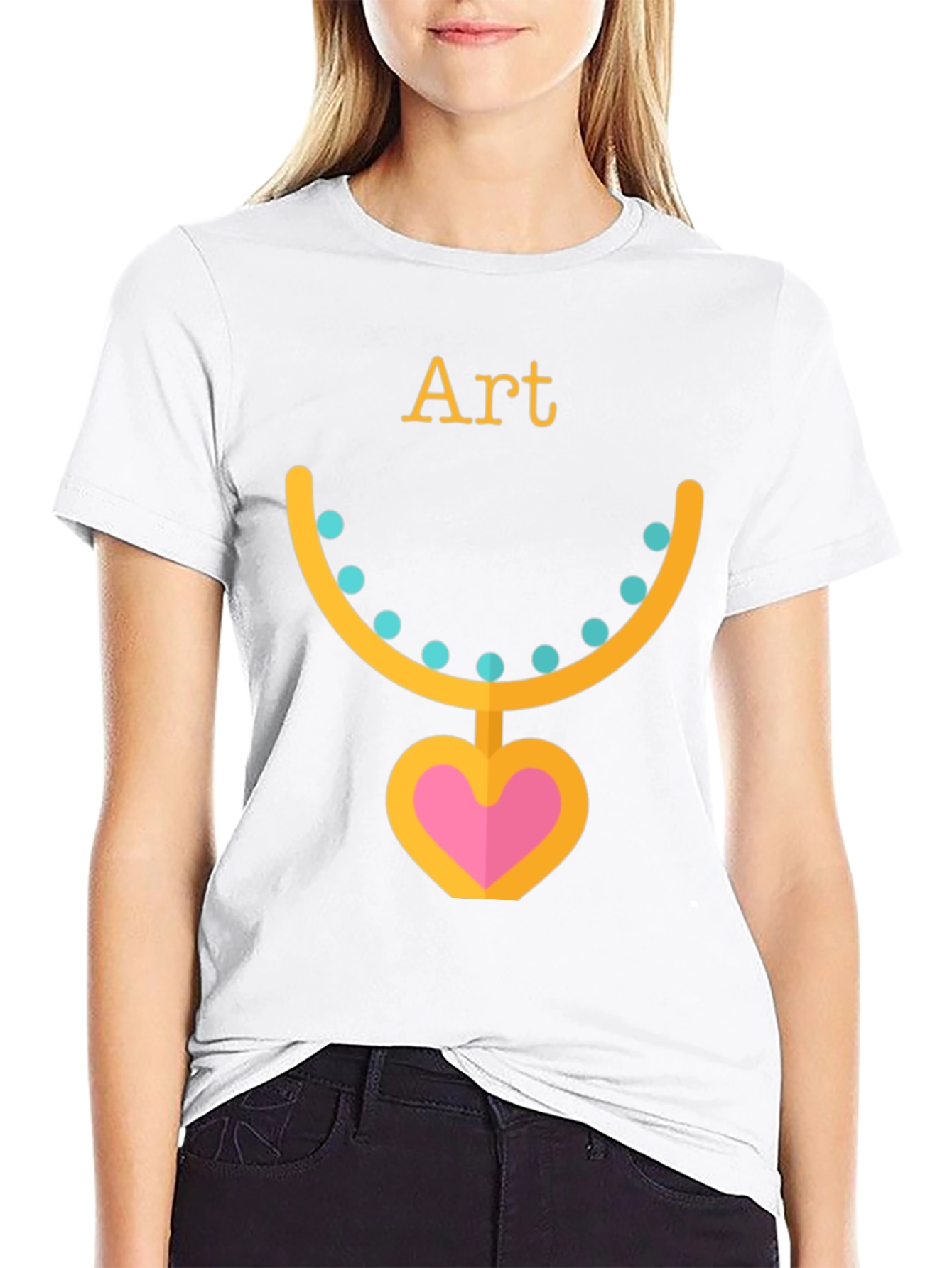 Art Necklace T-Shirt - Black Graphic Tee