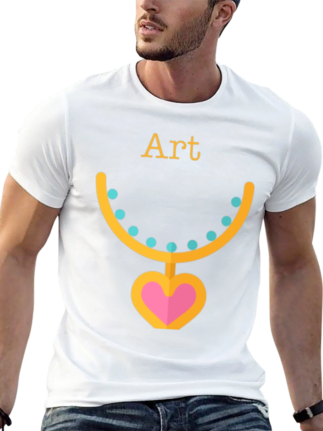 Art Necklace T-Shirt - Black Graphic Tee