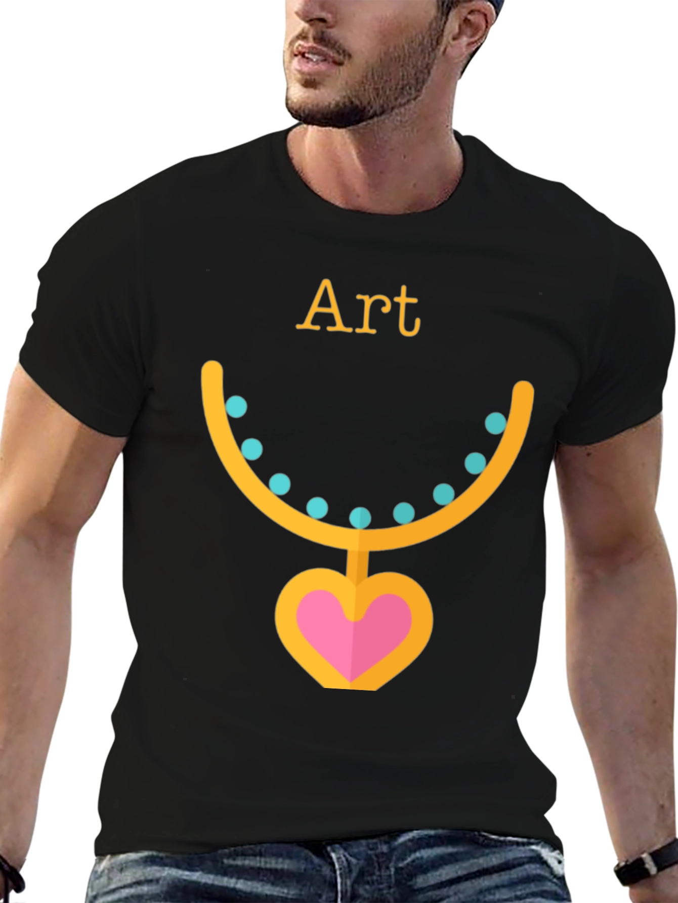Art Necklace T-Shirt - Black Graphic Tee
