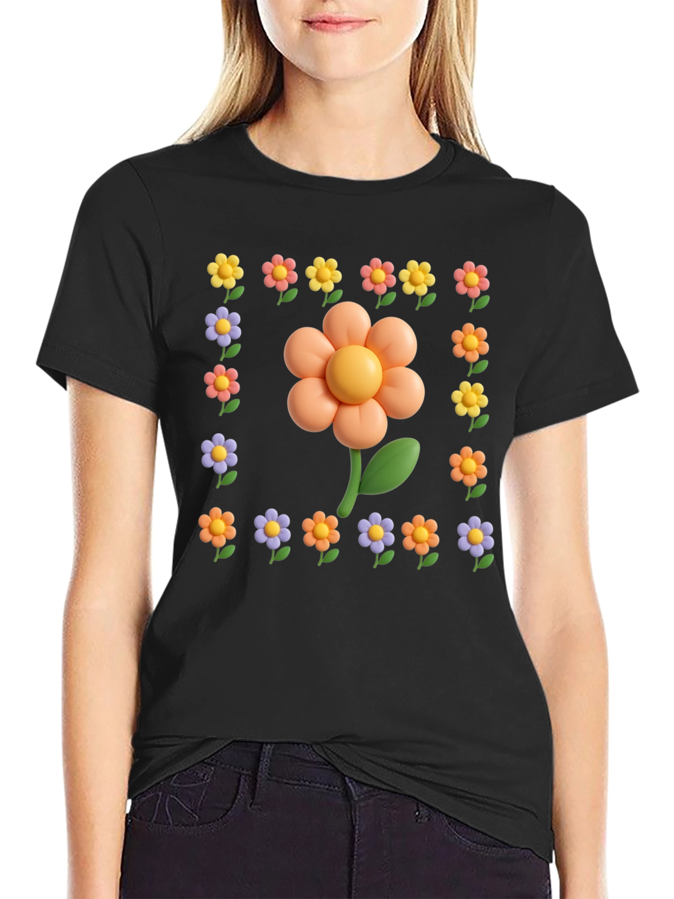 Funky Flower T-Shirt - Cute Floral Design