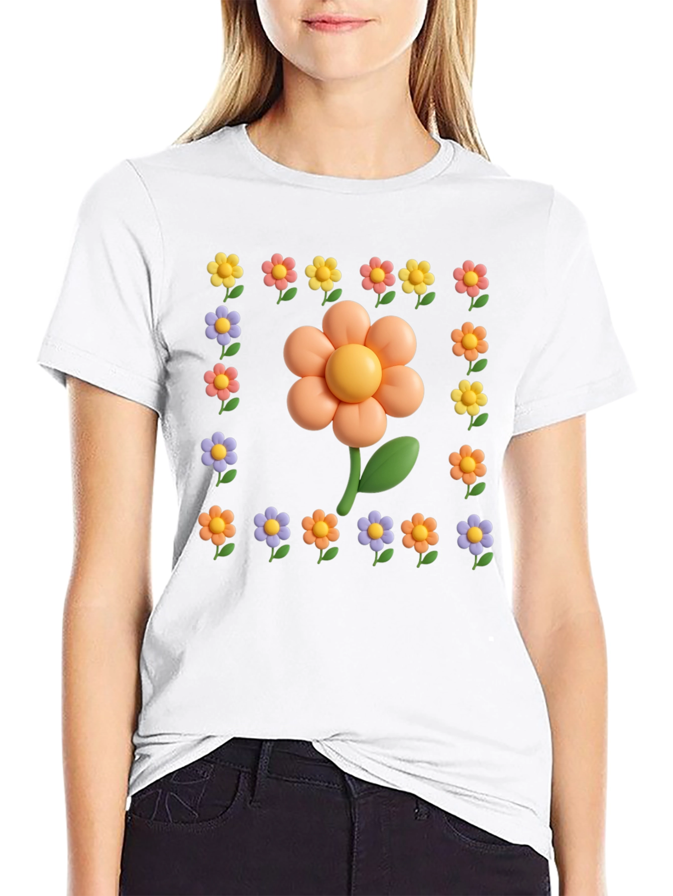 Funky Flower T-Shirt - Cute Floral Design