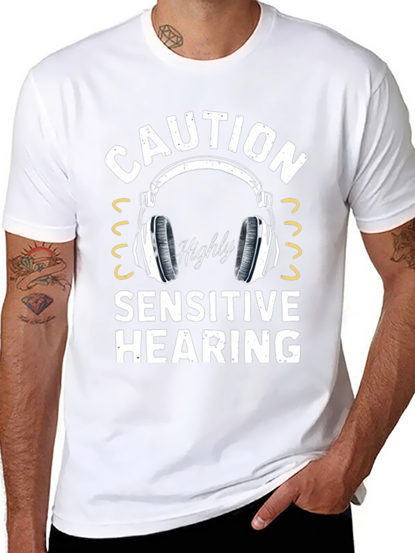 Caution Highly Sensitive Hearing T-Shirt
