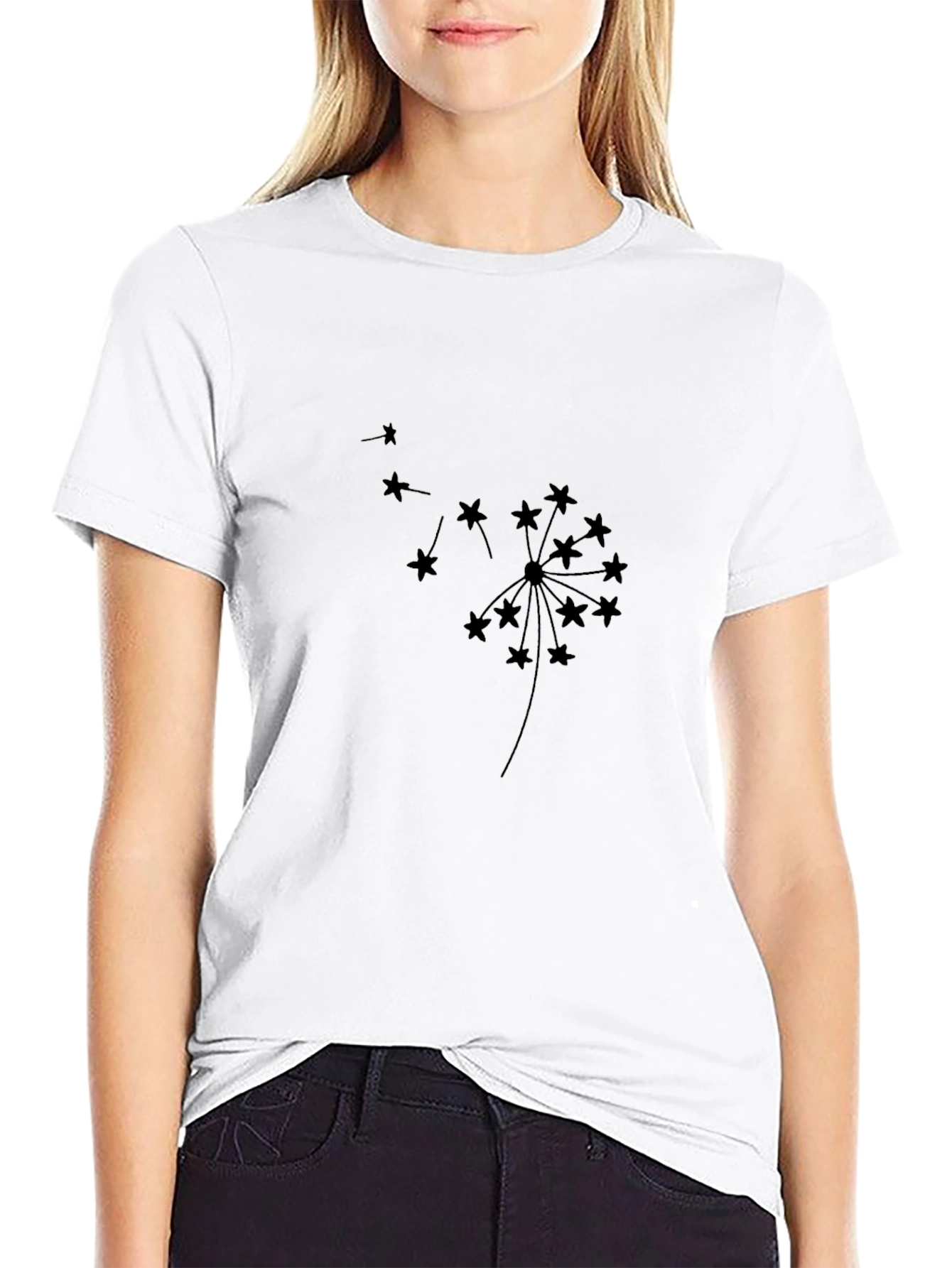 Black Dandelion Star T-Shirt