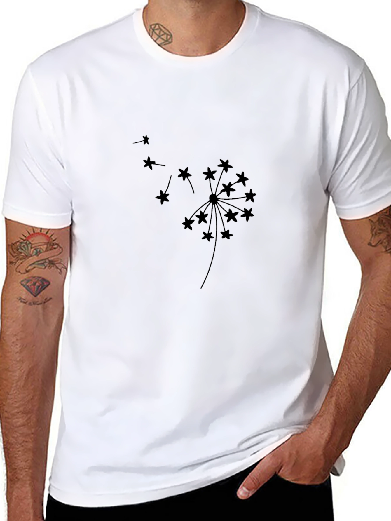 Black Dandelion Star T-Shirt