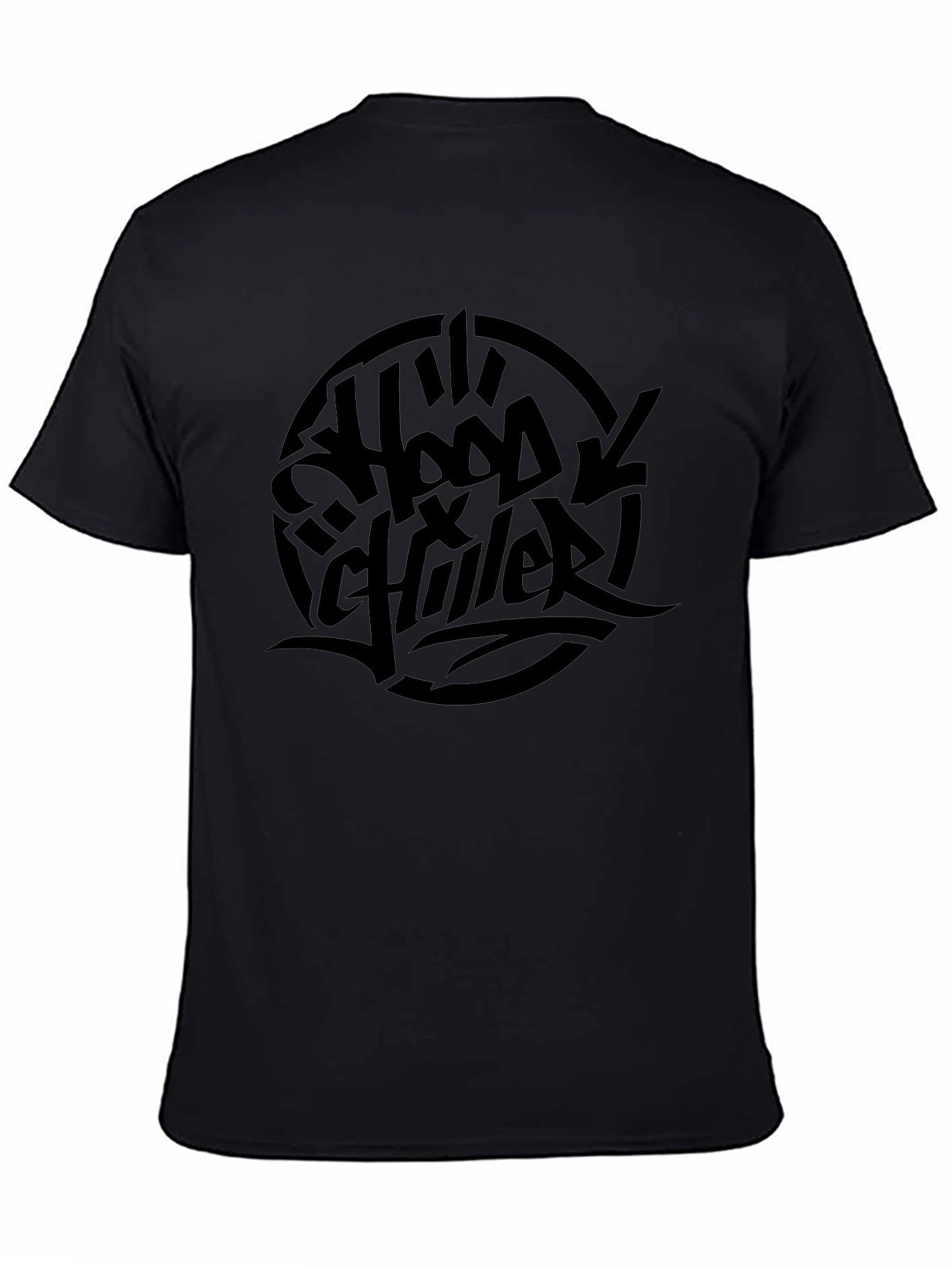 Hood Chiller Black Graphic Tee