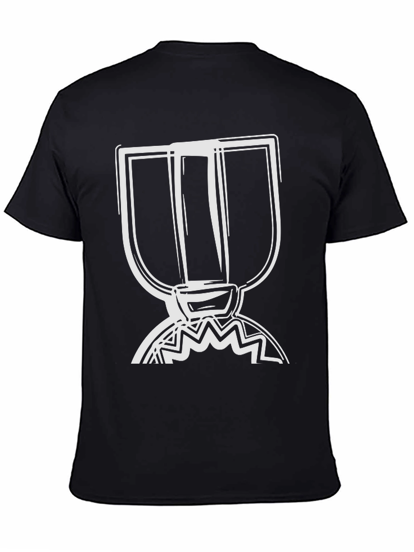Abstract Graphic Tee - Modern Black T-Shirt