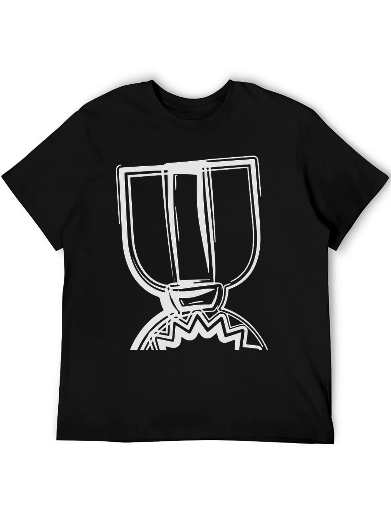 Abstract Graphic Tee - Modern Black T-Shirt