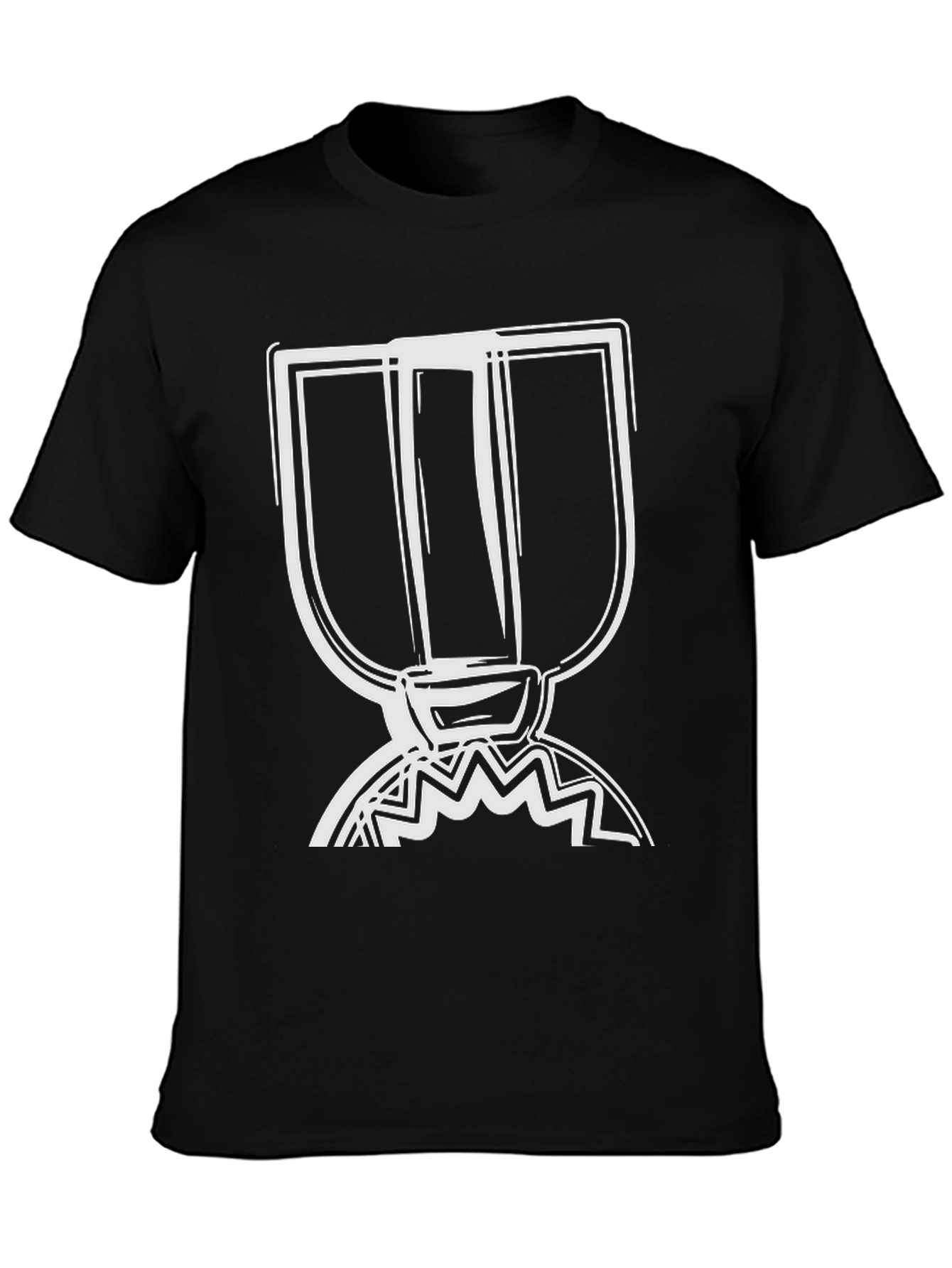 Abstract Graphic Tee - Modern Black T-Shirt
