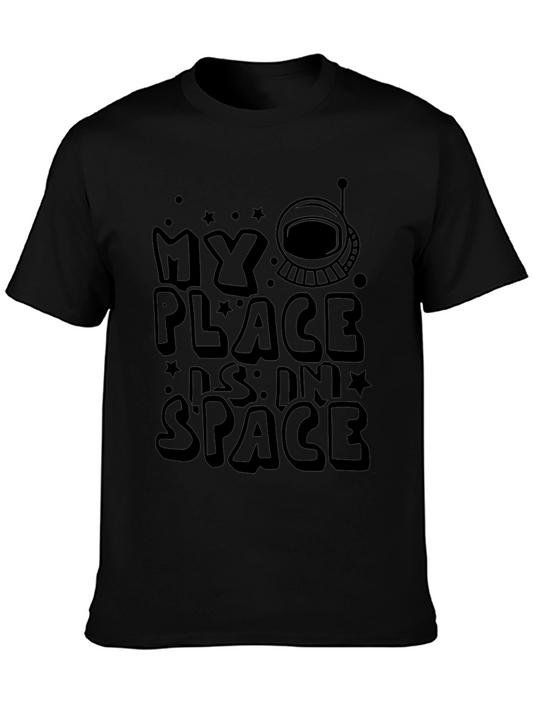 My Place Is In Space Black Graphic Tee