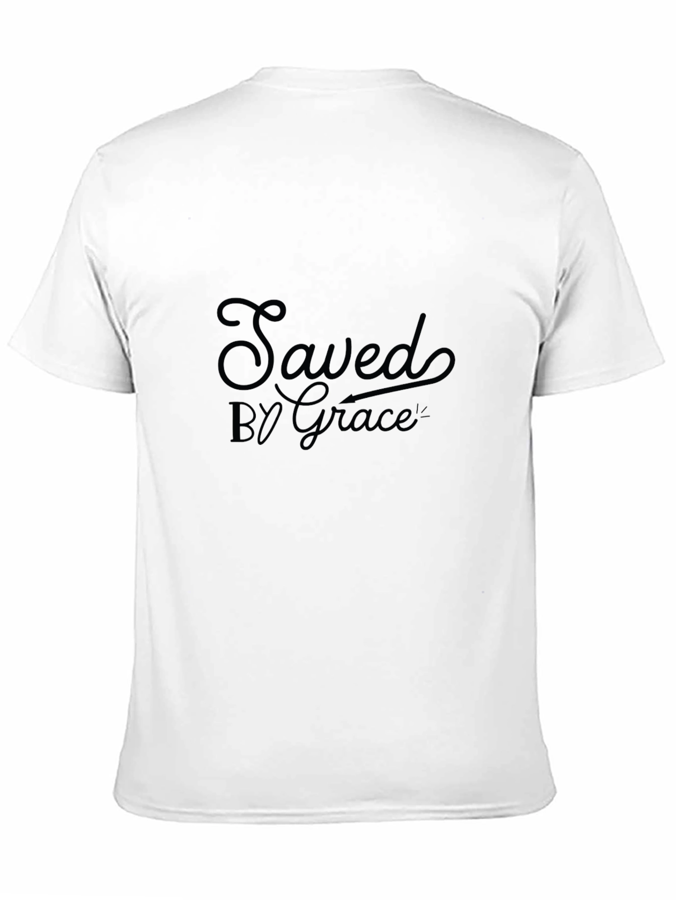 Saved by Grace Black T-Shirt - Christian Apparel
